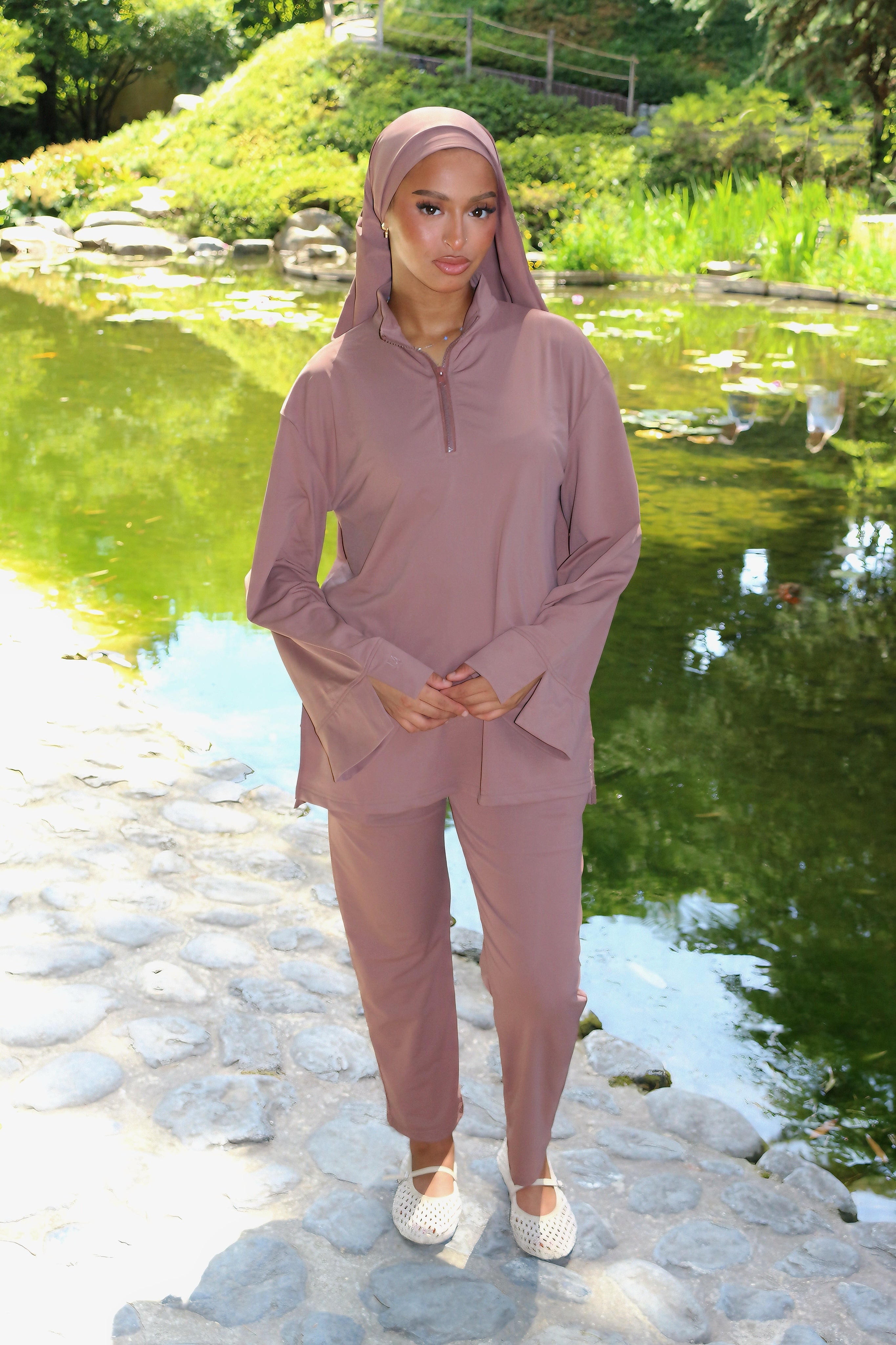 BURKINI 3 PIÈCES TAUPE (PRÉCOMMANDE SOUS 7 JOURS)