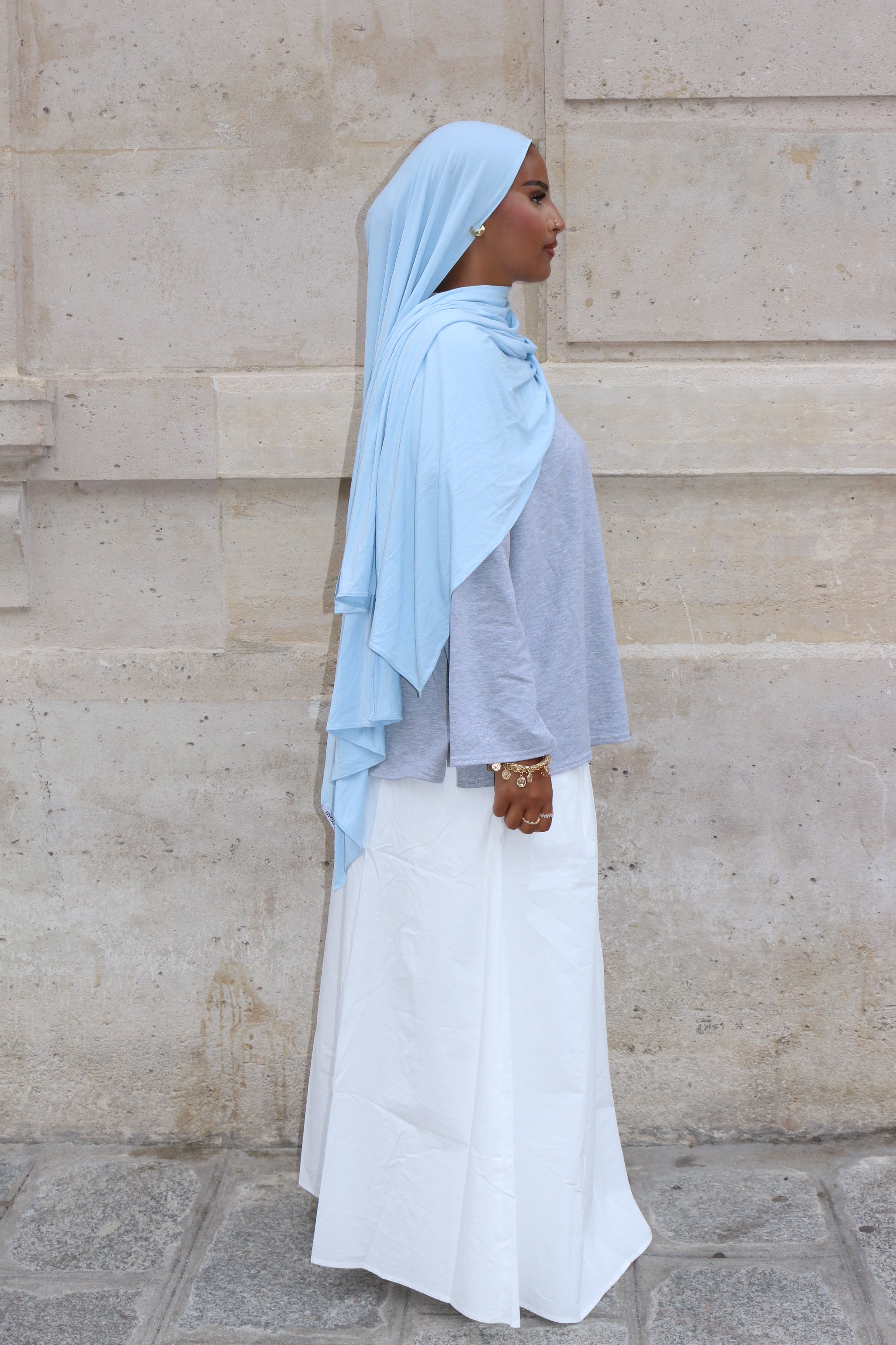 T-SHIRT SIGNATURE GRIS CHINÉ