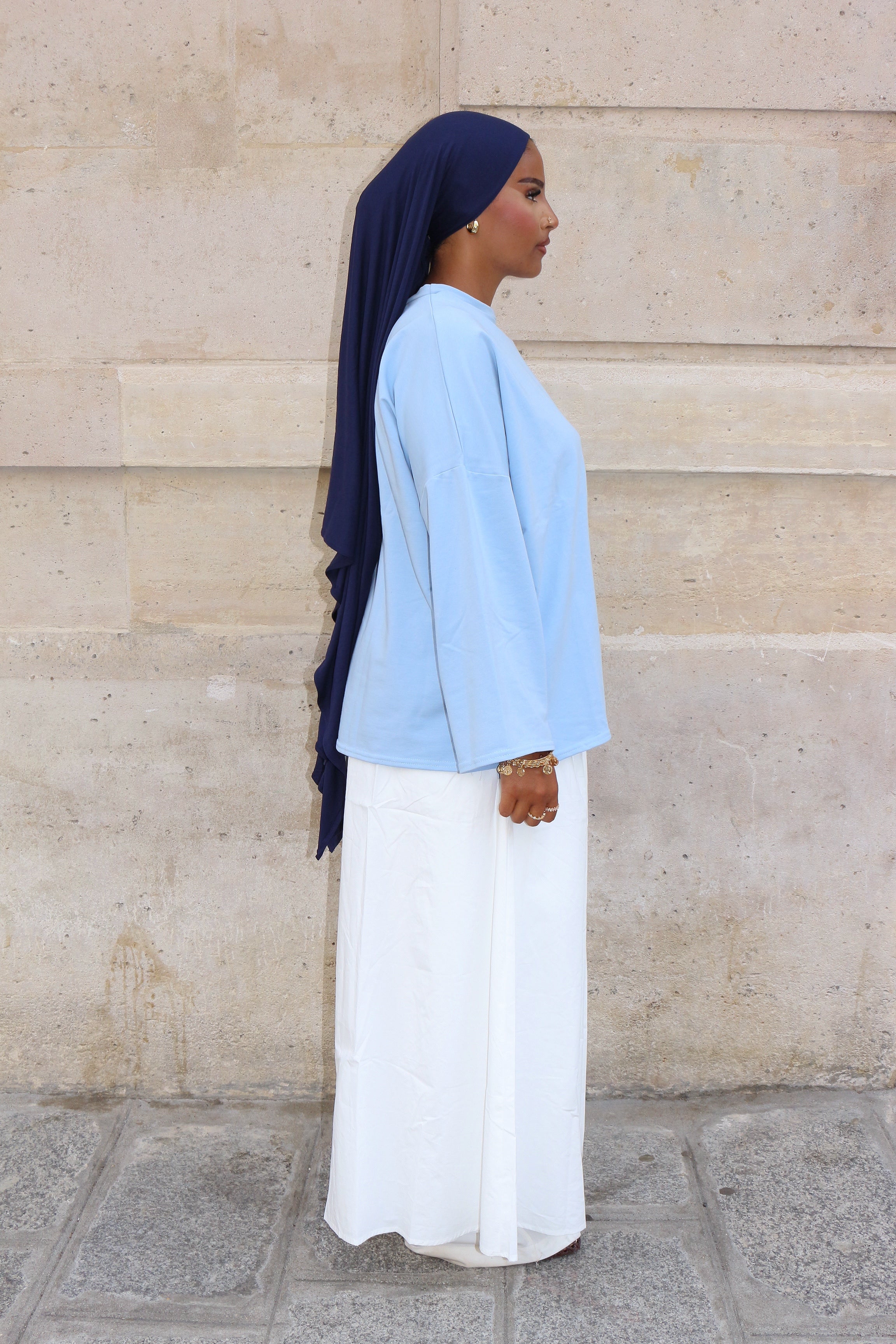 T-SHIRT SIGNATURE BLEU CIEL