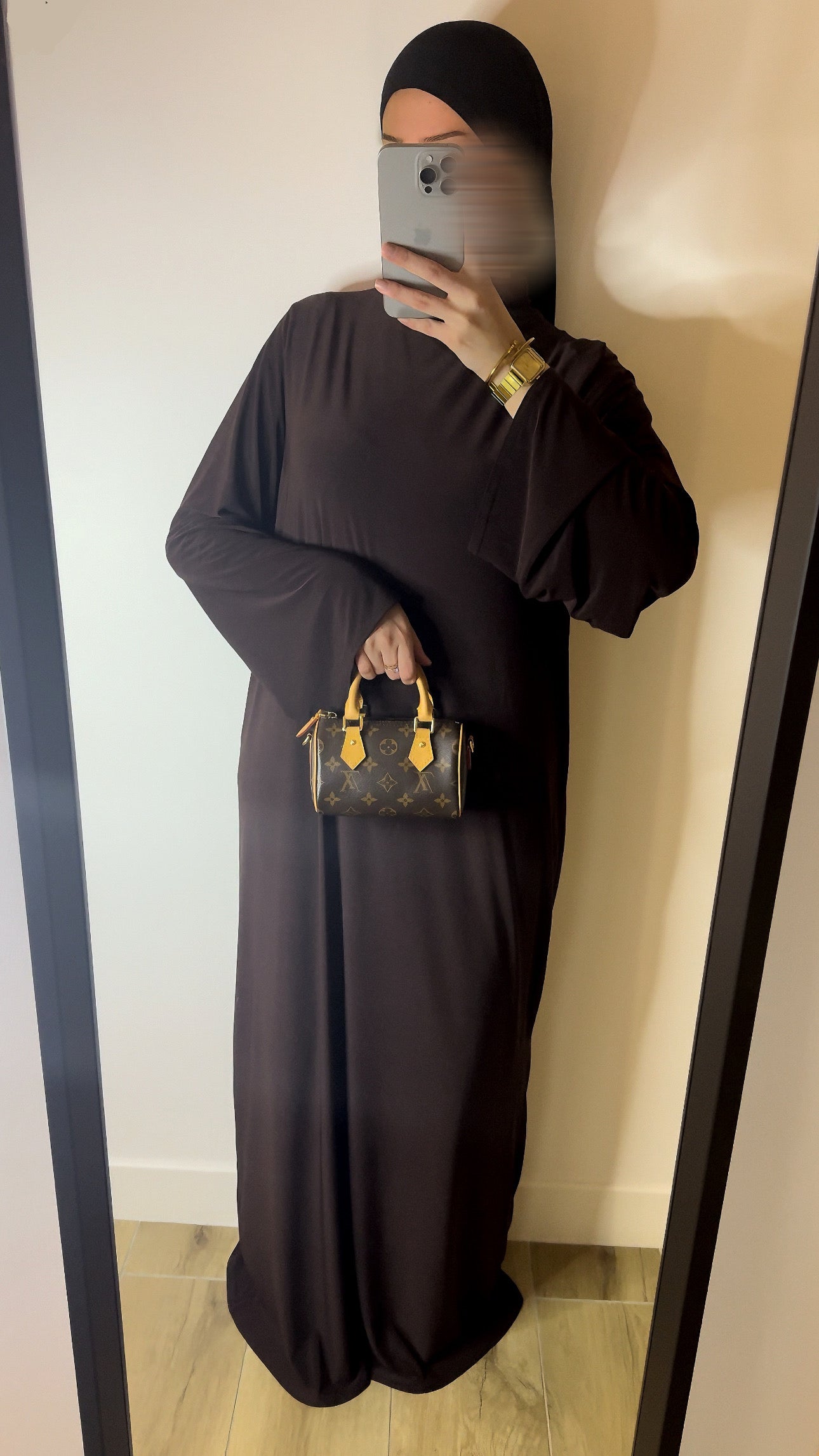 Abaya Jersey Marron