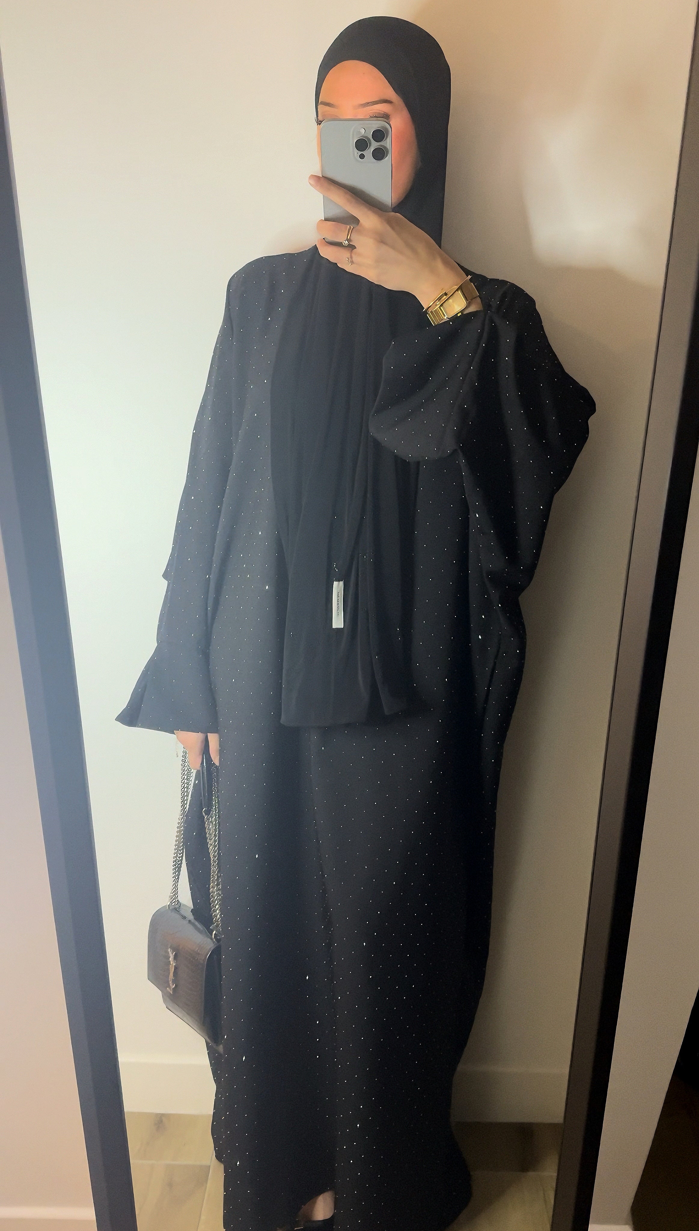 Abaya Pailleté Noire