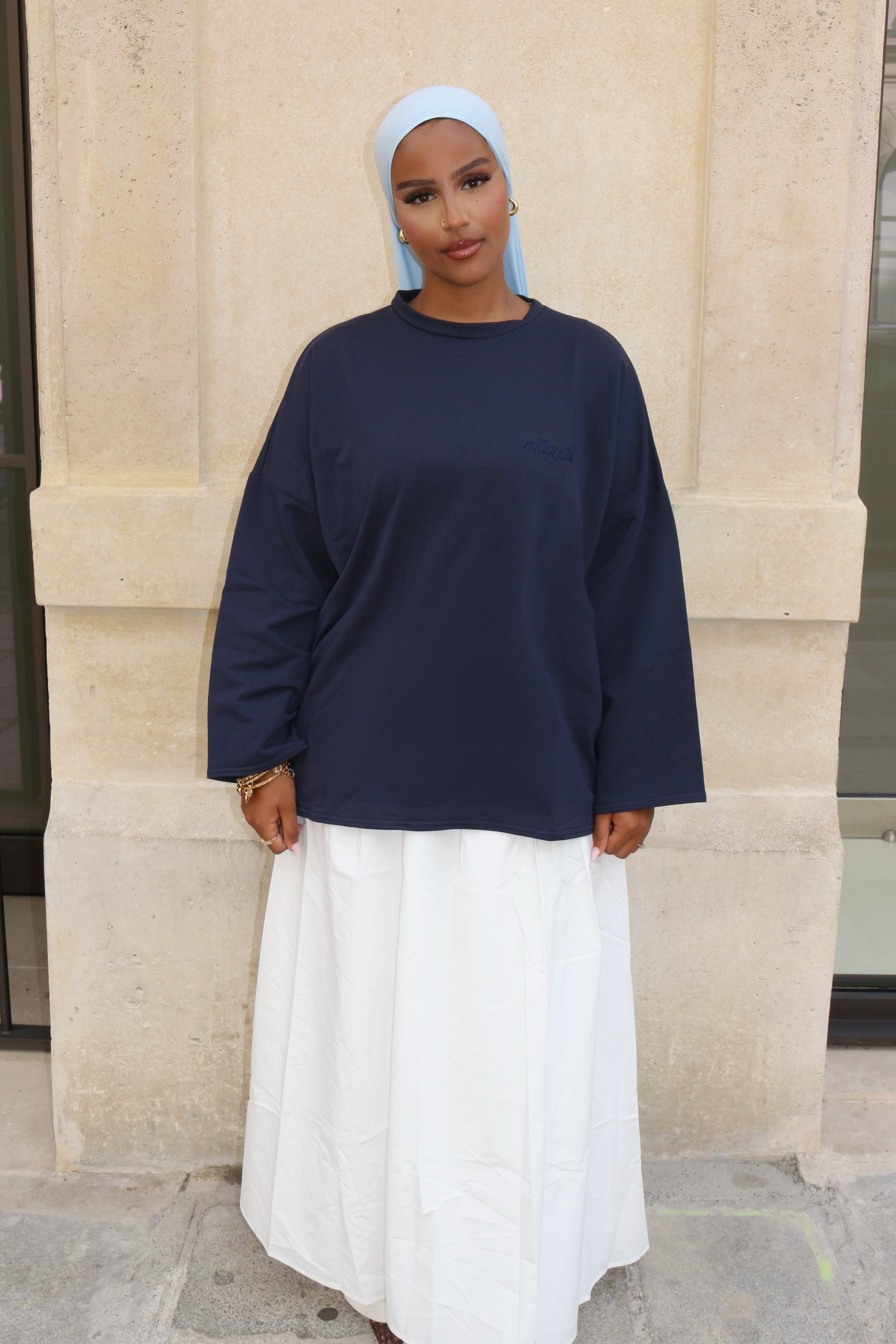 T-SHIRT SIGNATURE BLEU MARINE