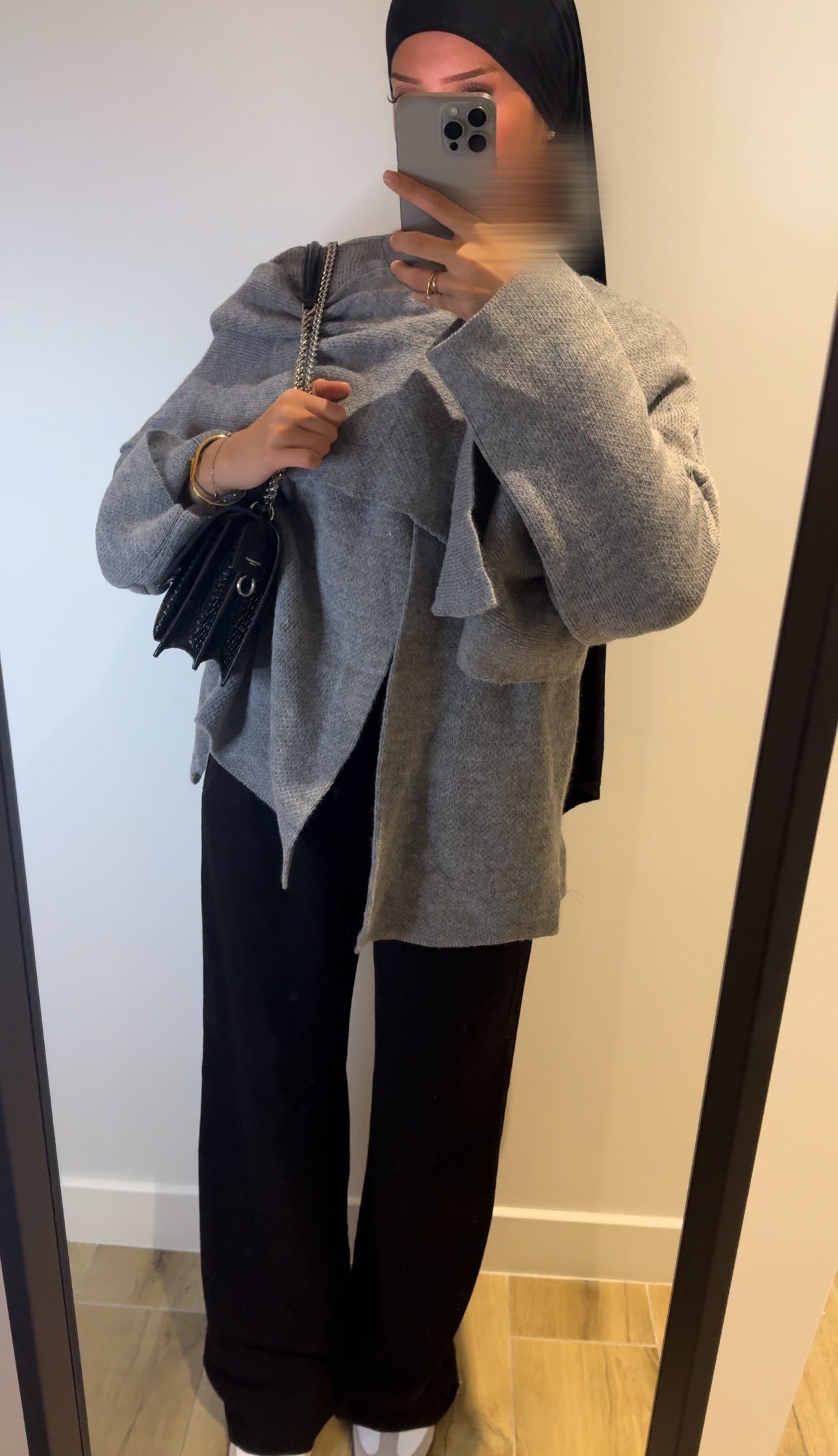Pull à cape Inspi Zara Gris Foncé