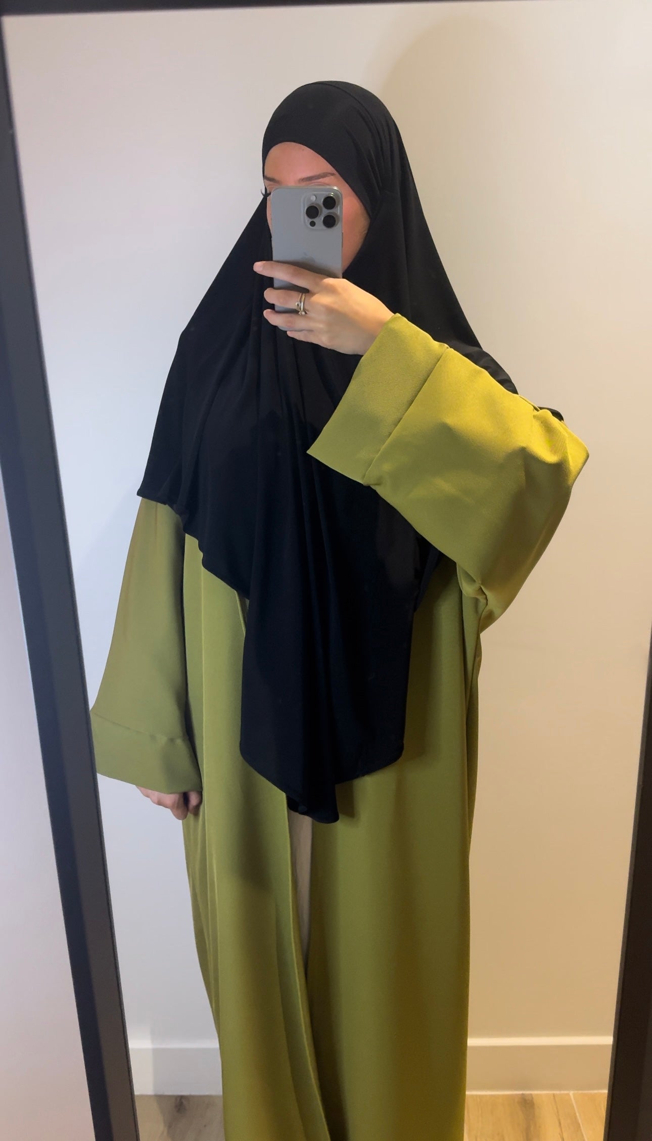 Khimar Maxi Long Jersey Premium Noir