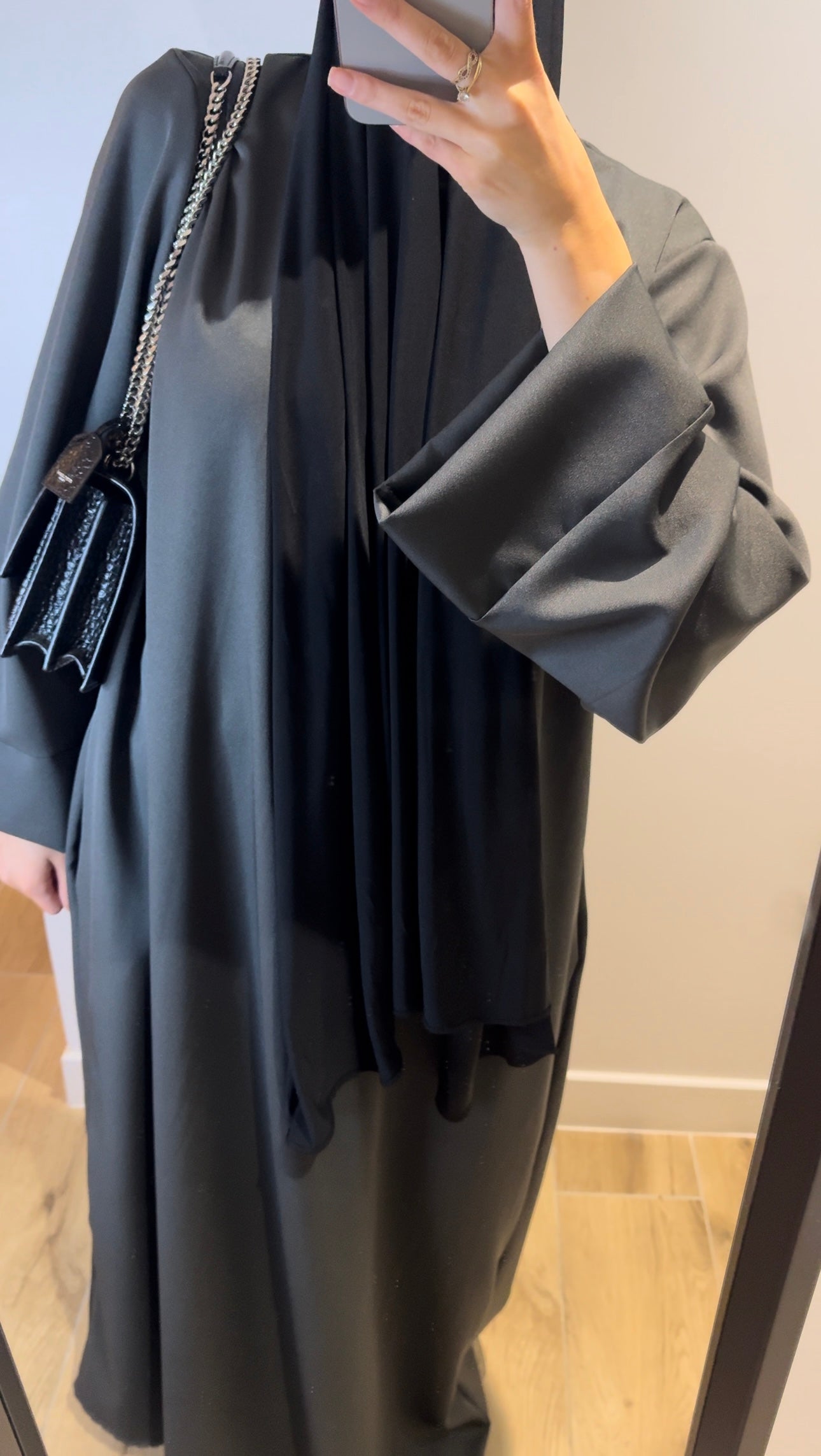 Abaya Poche Gris Foncé