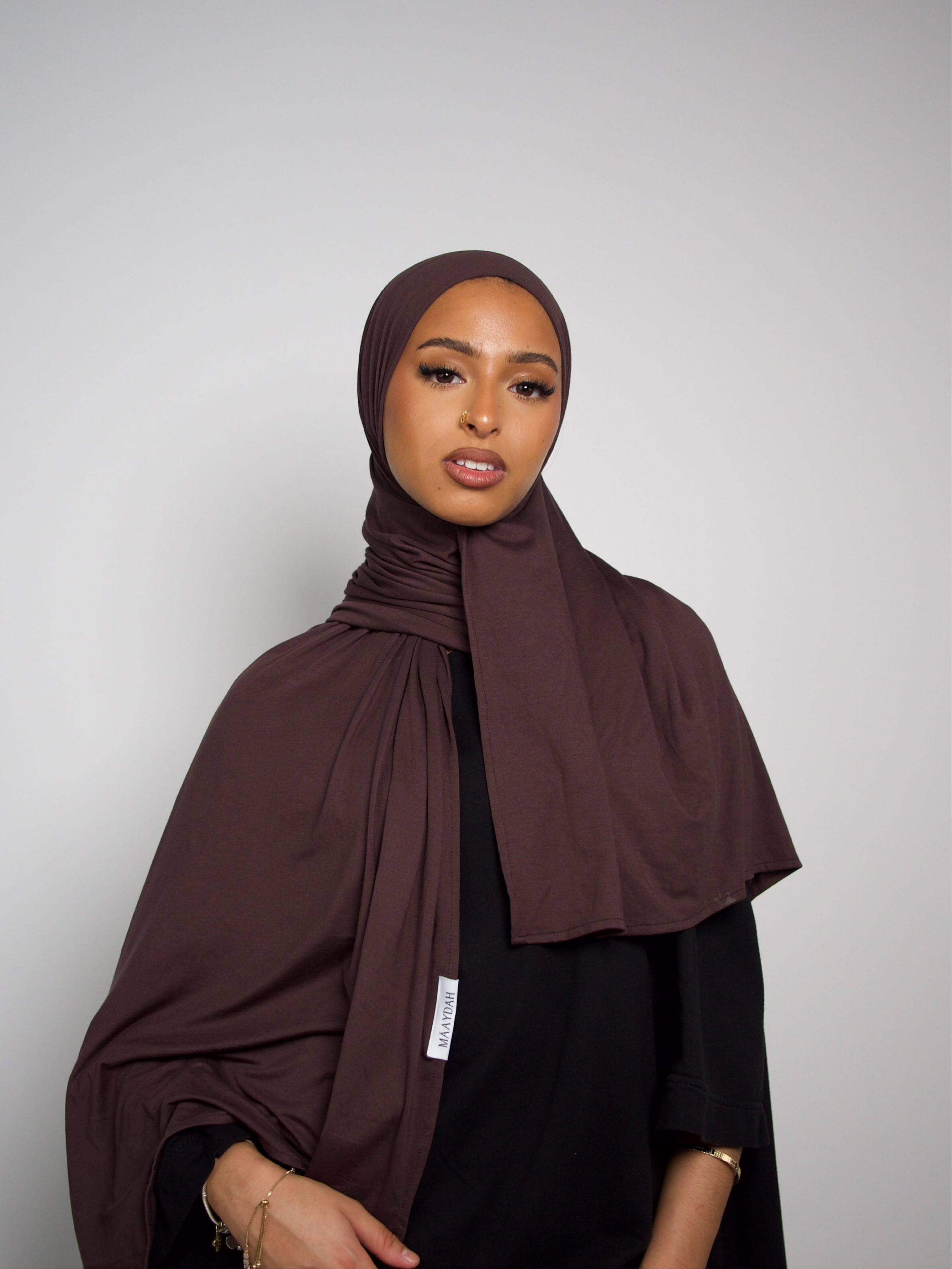 Jersey Bamboo Marron Foncé