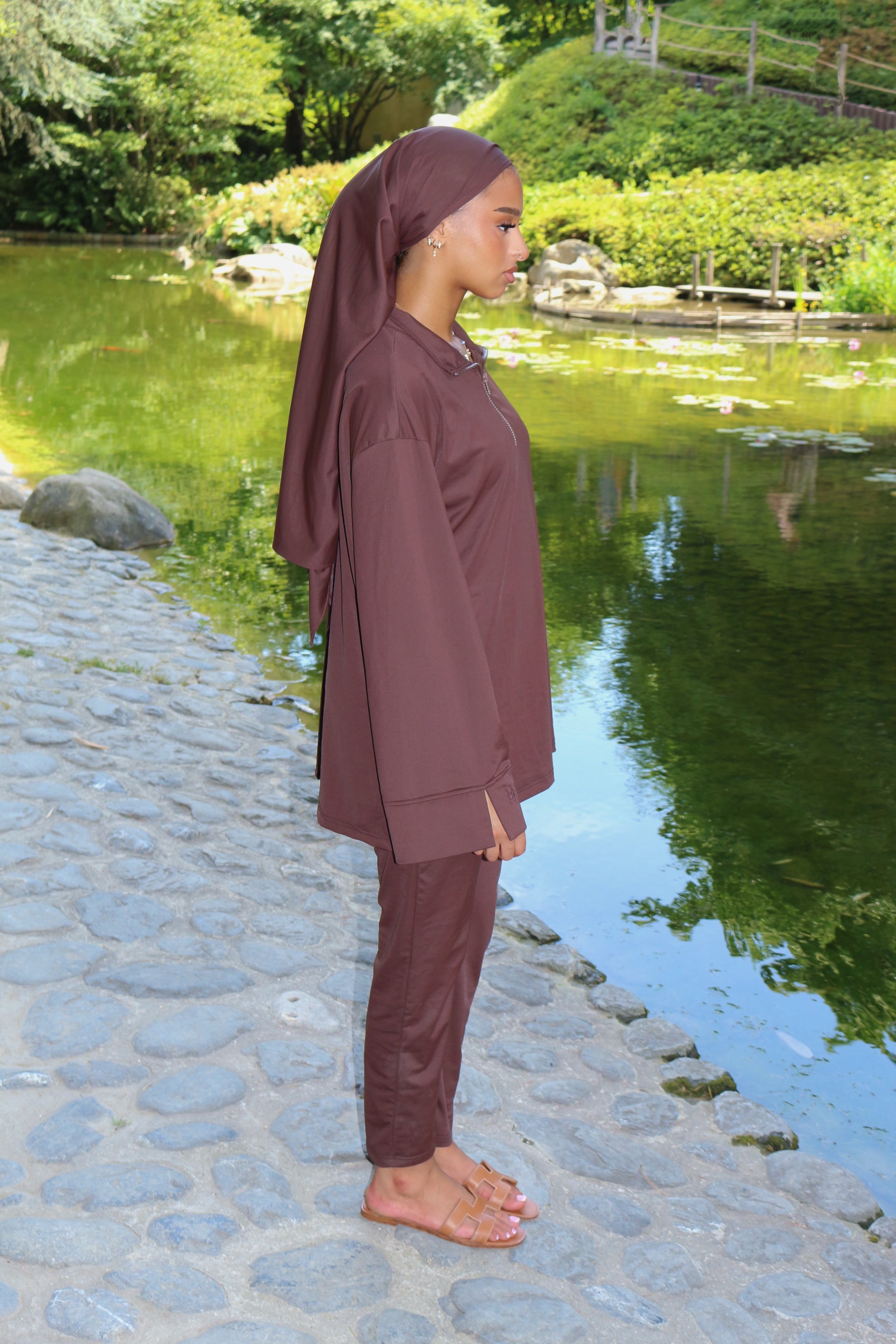 BURKINI 3 PIÈCES MARRON (PRÉCOMMANDE SOUS 7 JOURS)