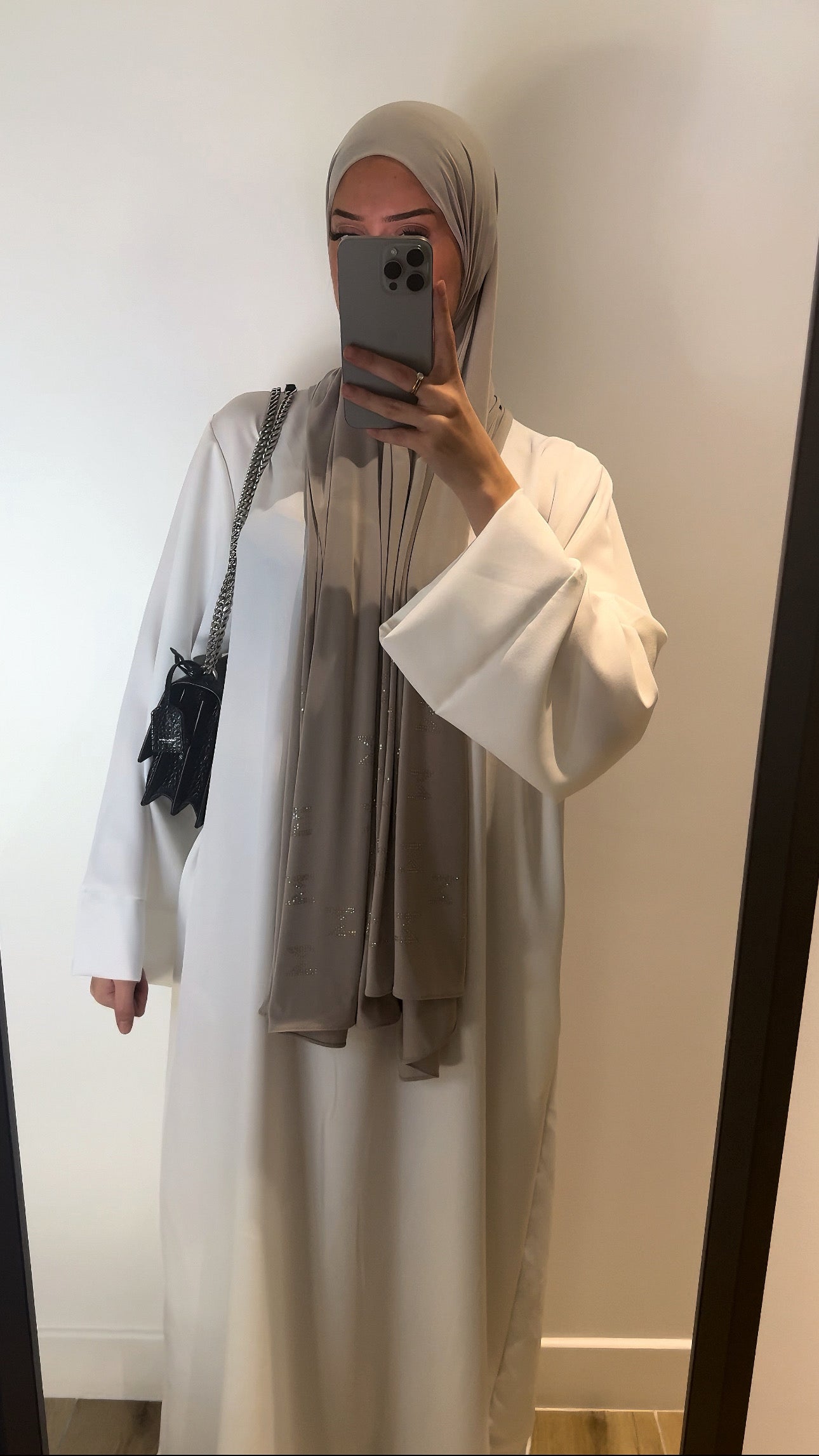 Abaya Poche Blanche