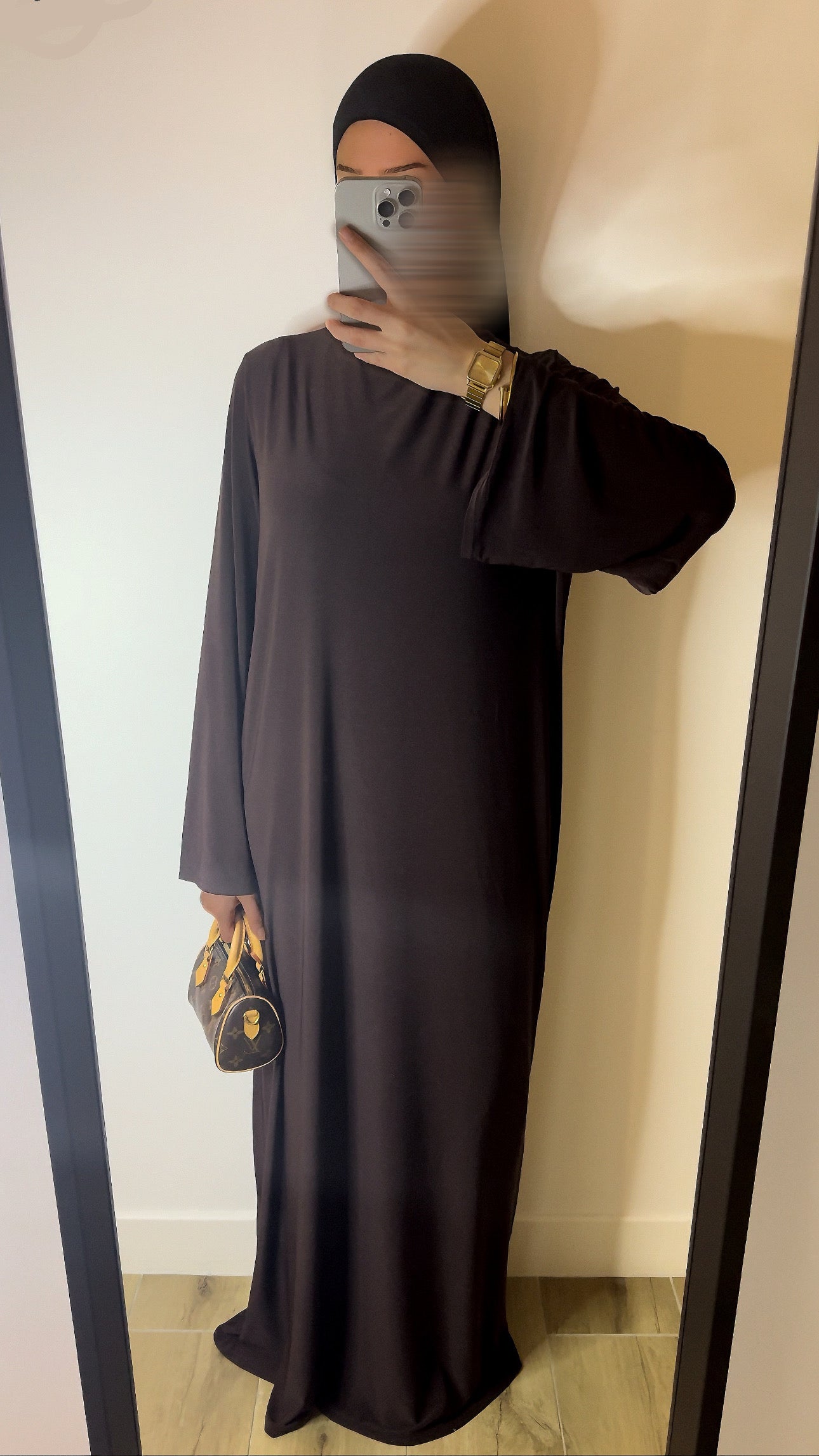 Abaya Jersey Marron