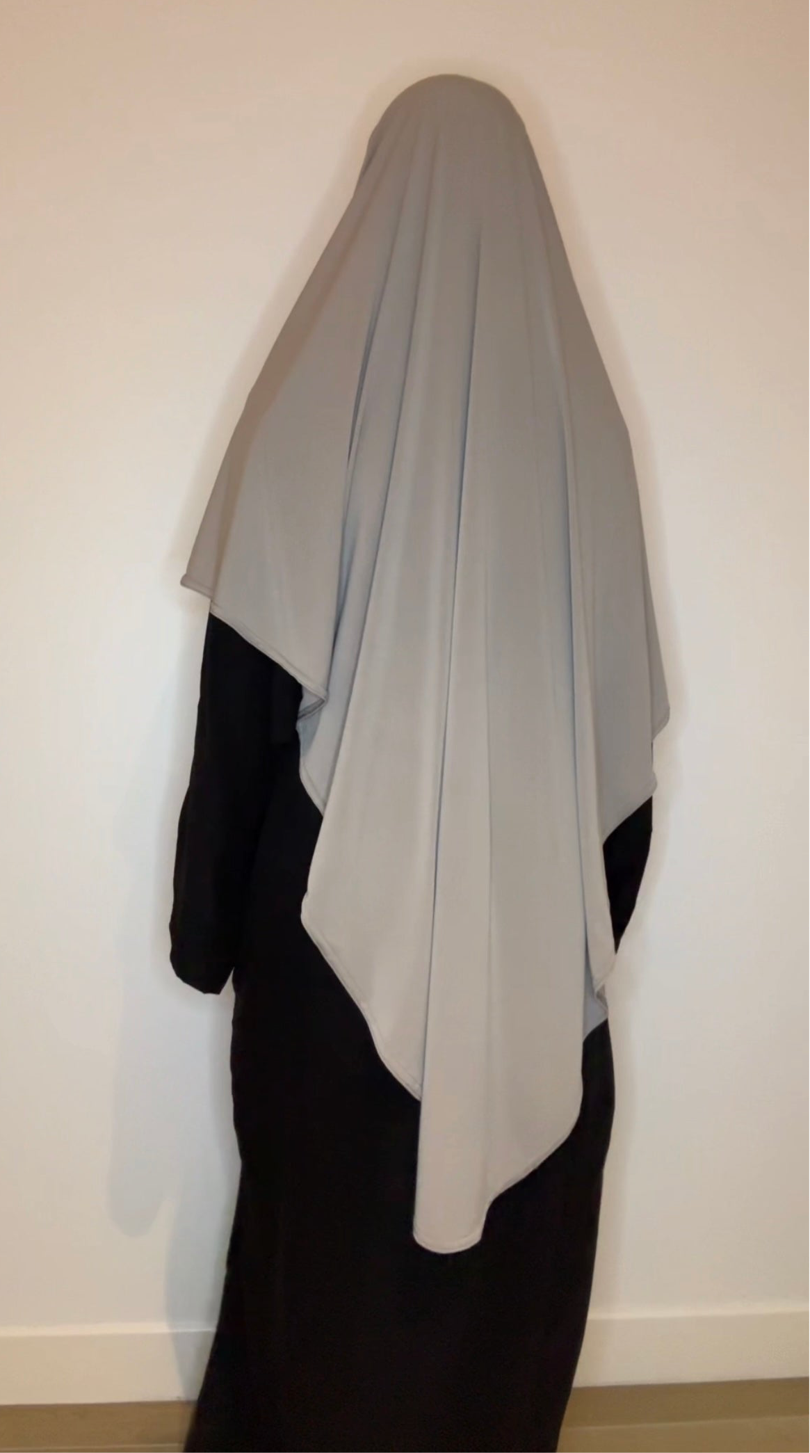 Khimar Maxi Long Jersey Premium Taupe Clair