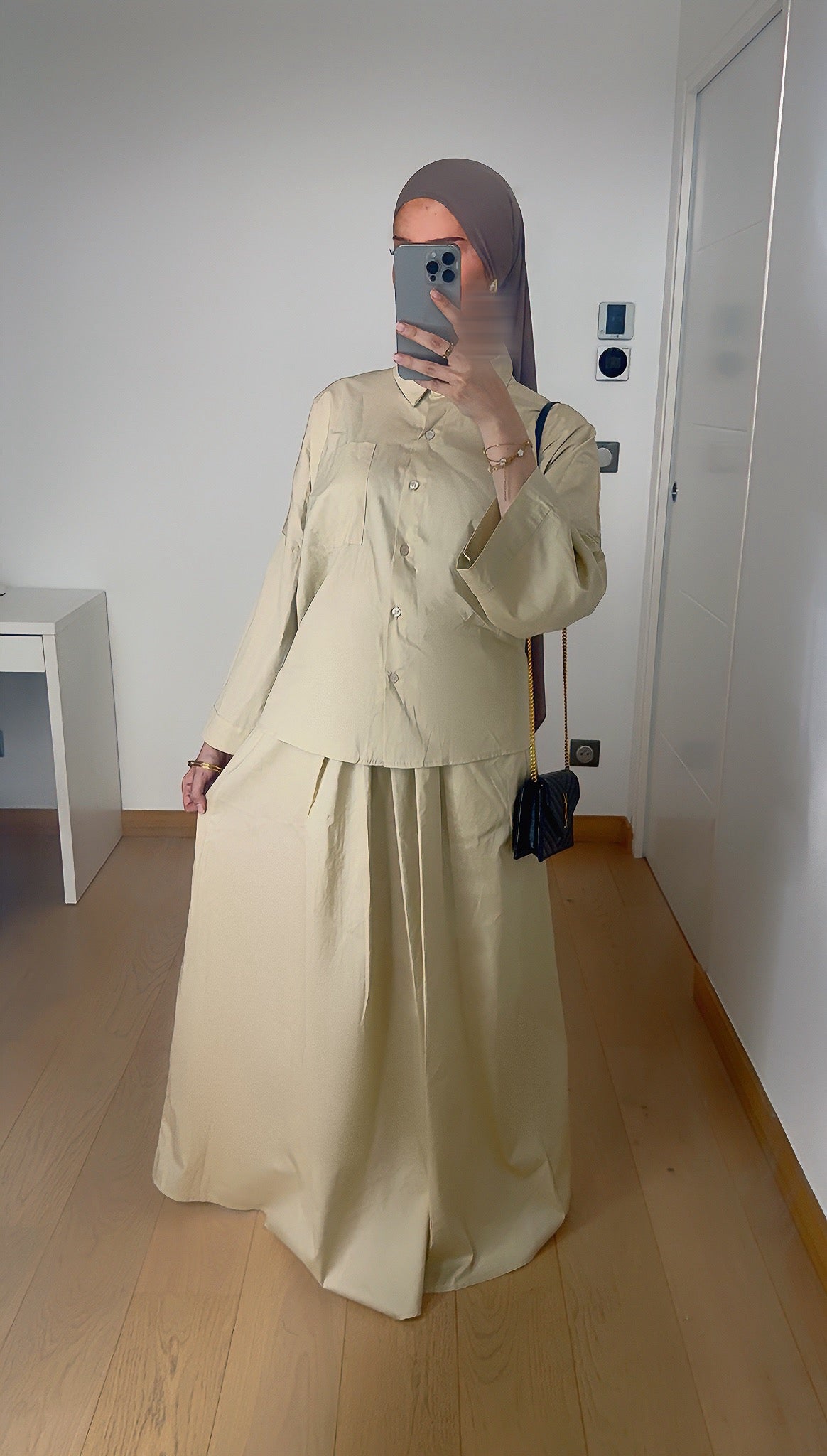 Ensemble Jupe Jaune-Beige