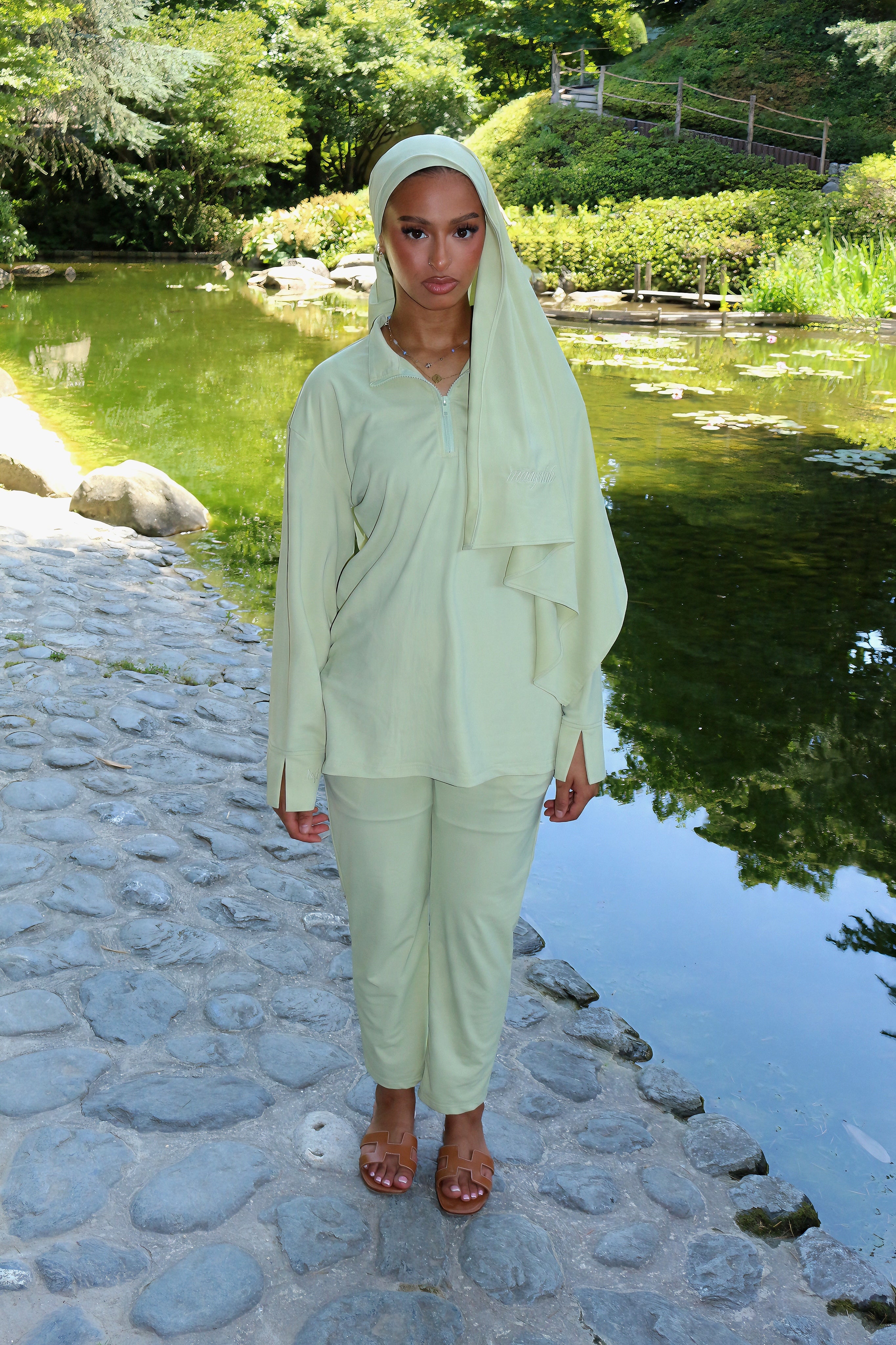 BURKINI 3 PIÈCES VERT D’EAU (PRÉCOMMANDE SOUS 7 JOURS)