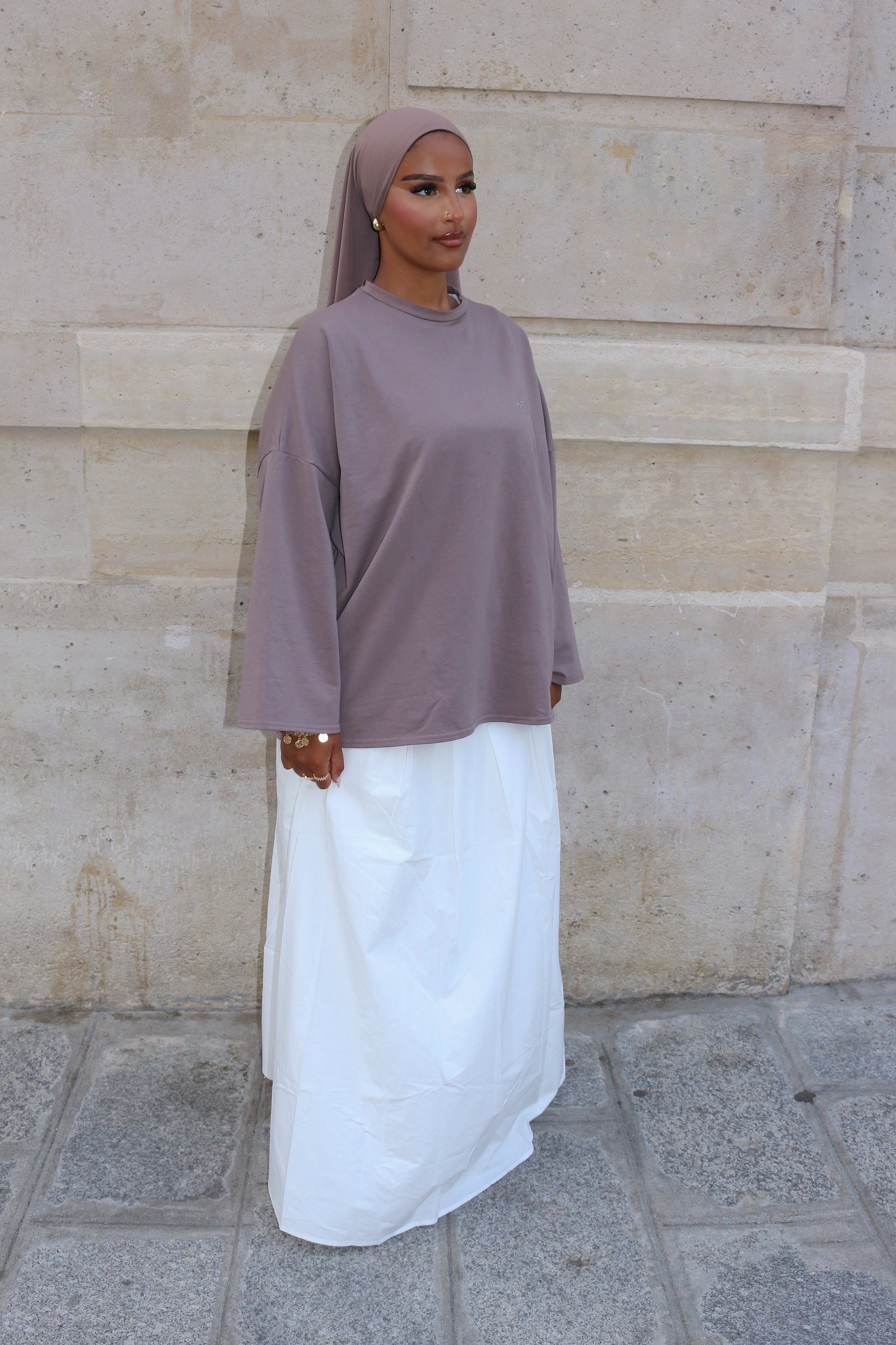 T-SHIRT SIGNATURE TAUPE
