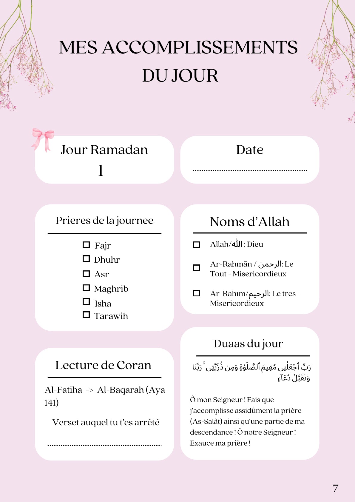 RAMADAN PLANNER NUMÉRIQUE 2026