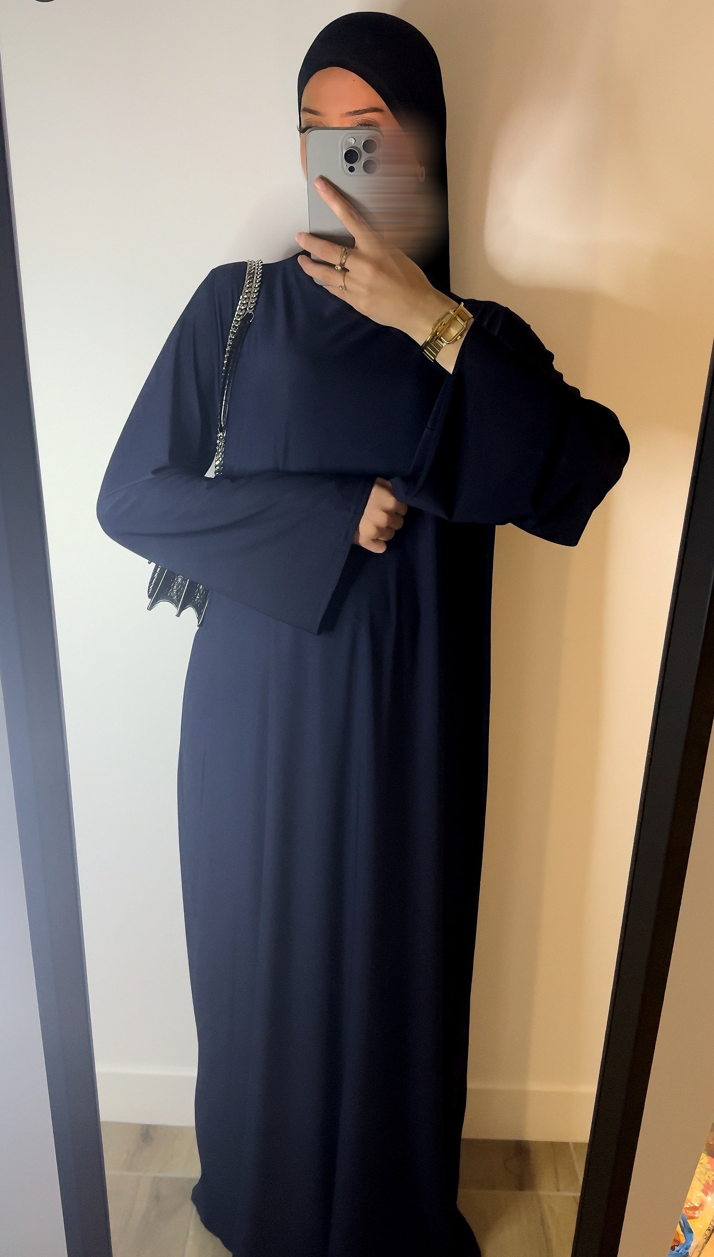 Abaya Jersey Bleu Marine