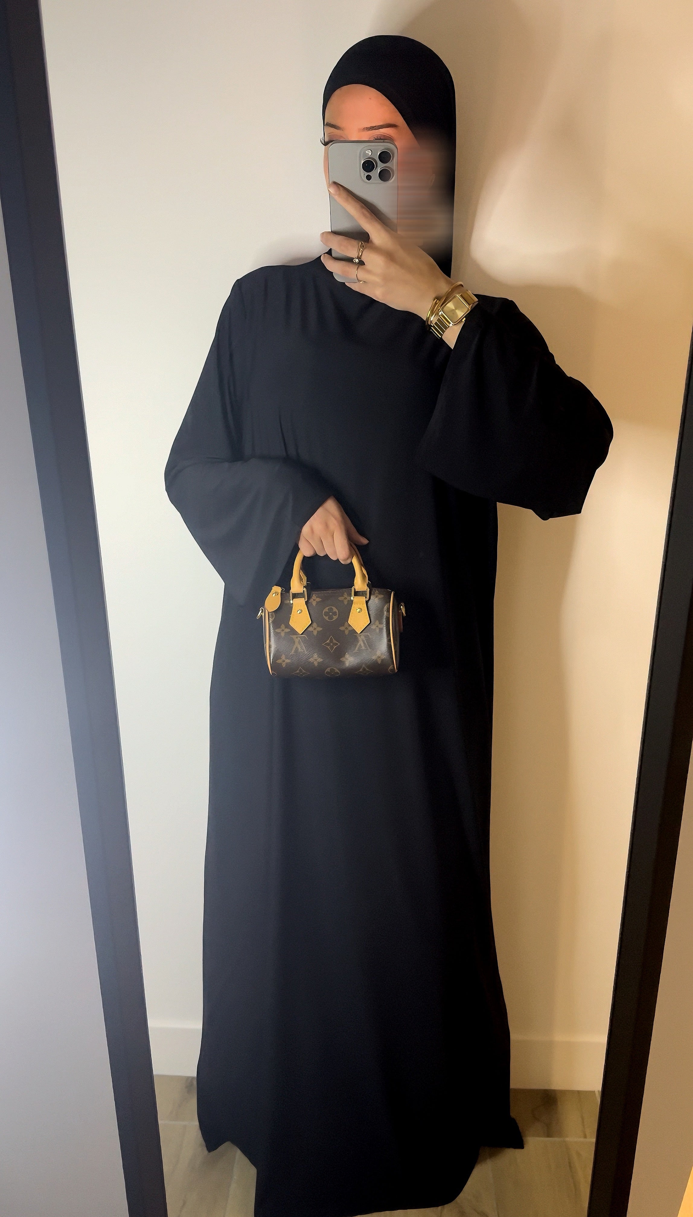 Abaya Jersey Noire