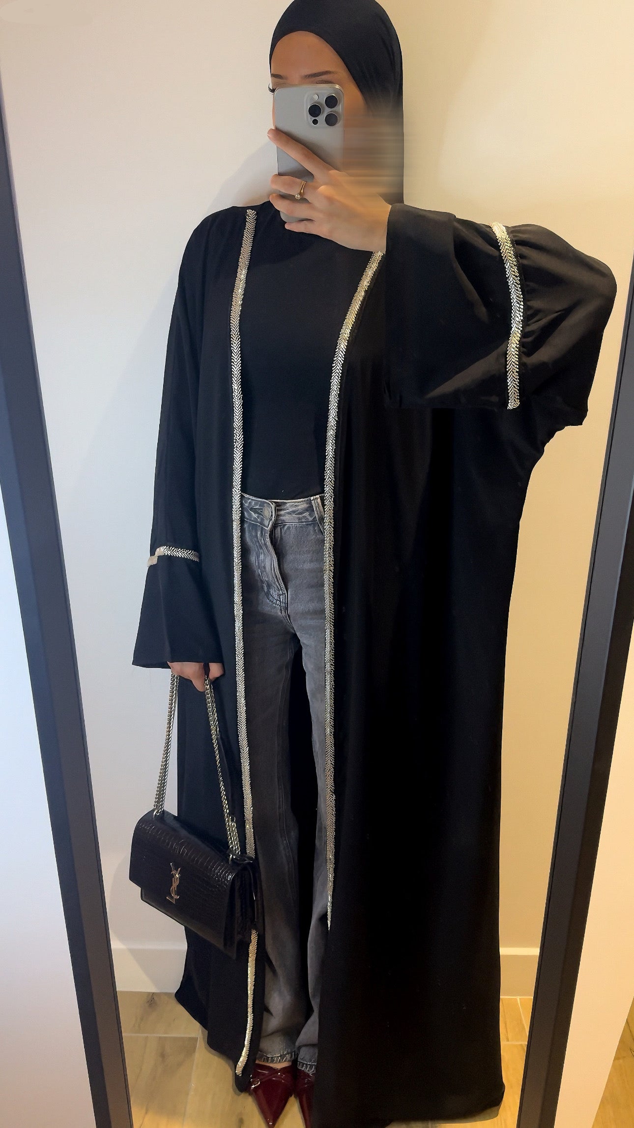 Kimono Dubaï Perlé Noir