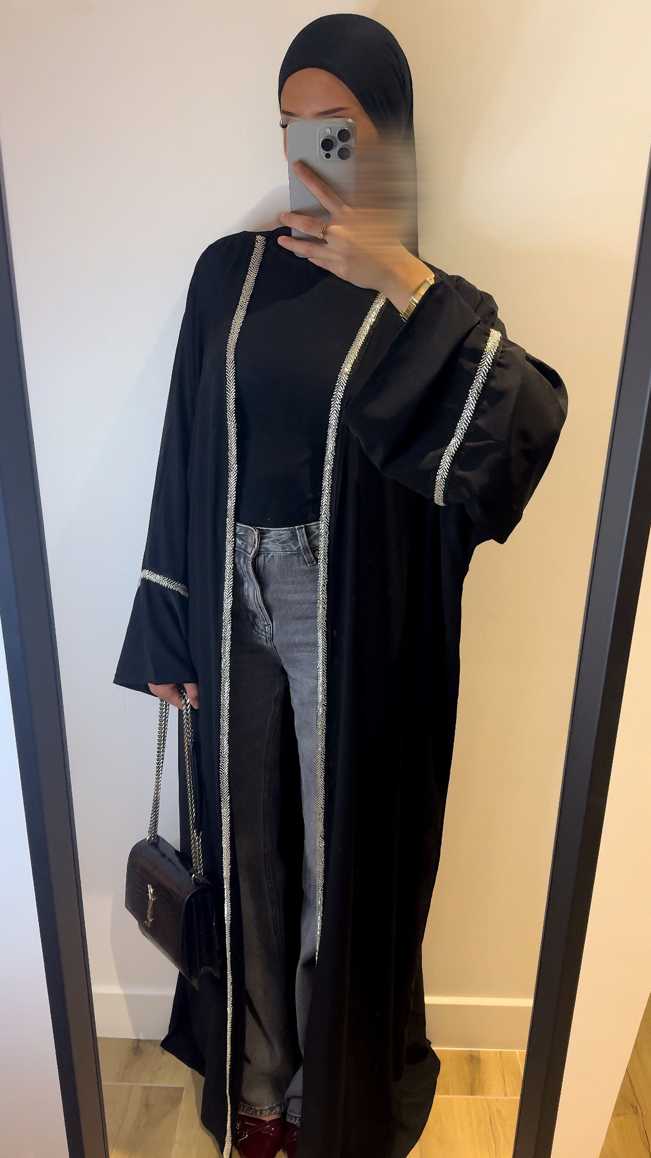 Kimono Dubaï Perlé Noir