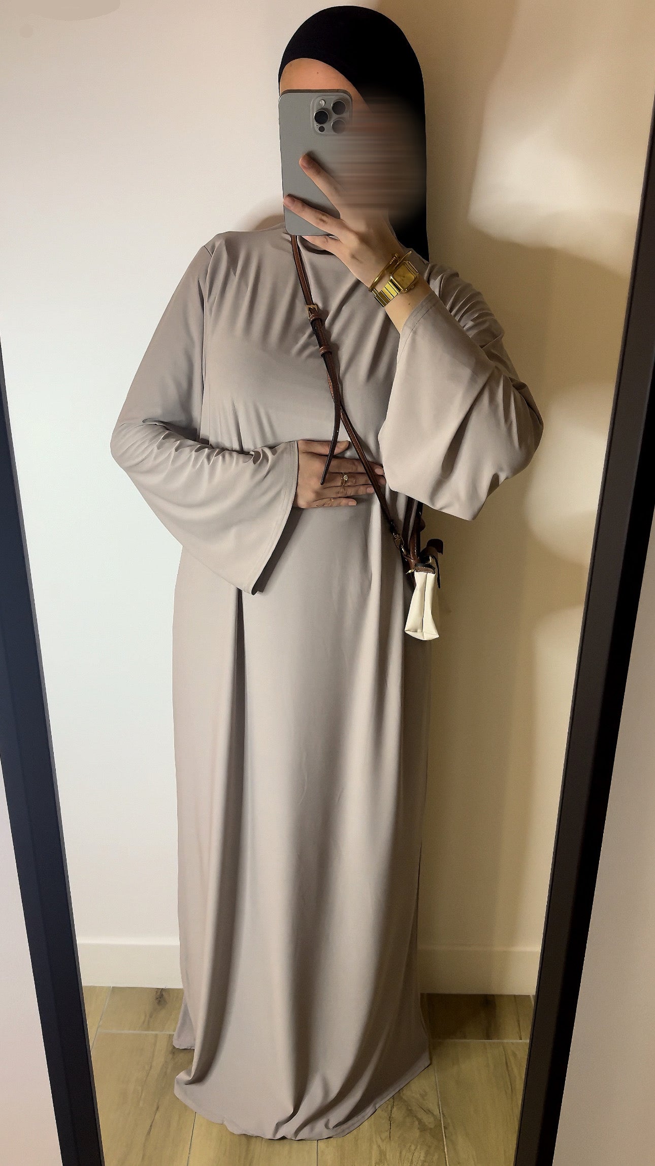 Abaya Jersey Grise
