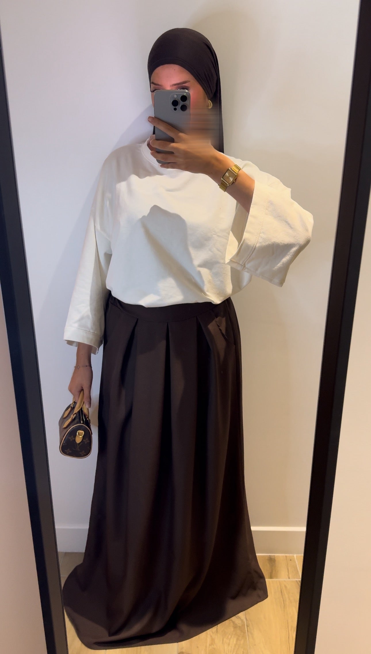 Jupe Trapèze Marron