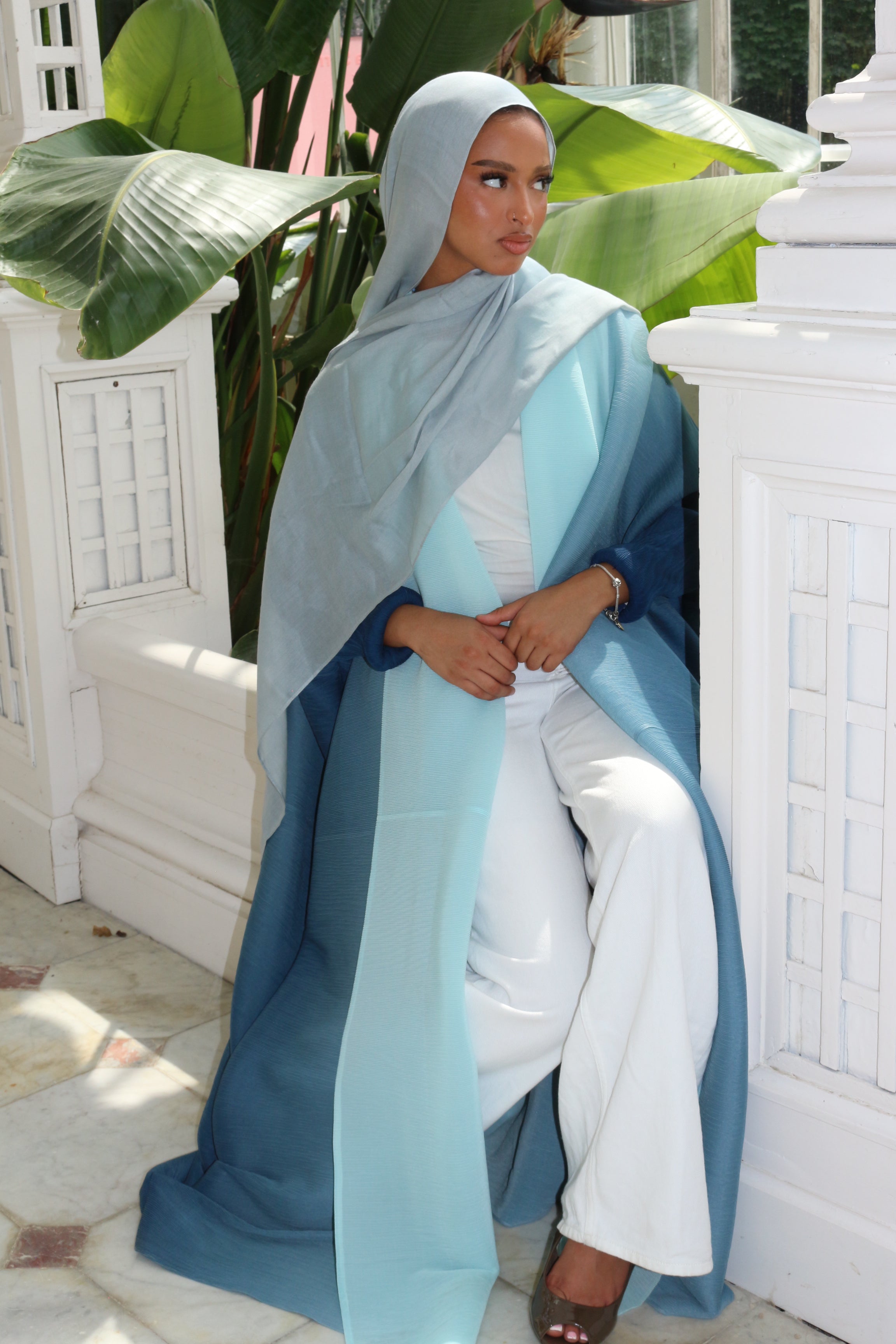 KIMONO BOUFFANT BLEU