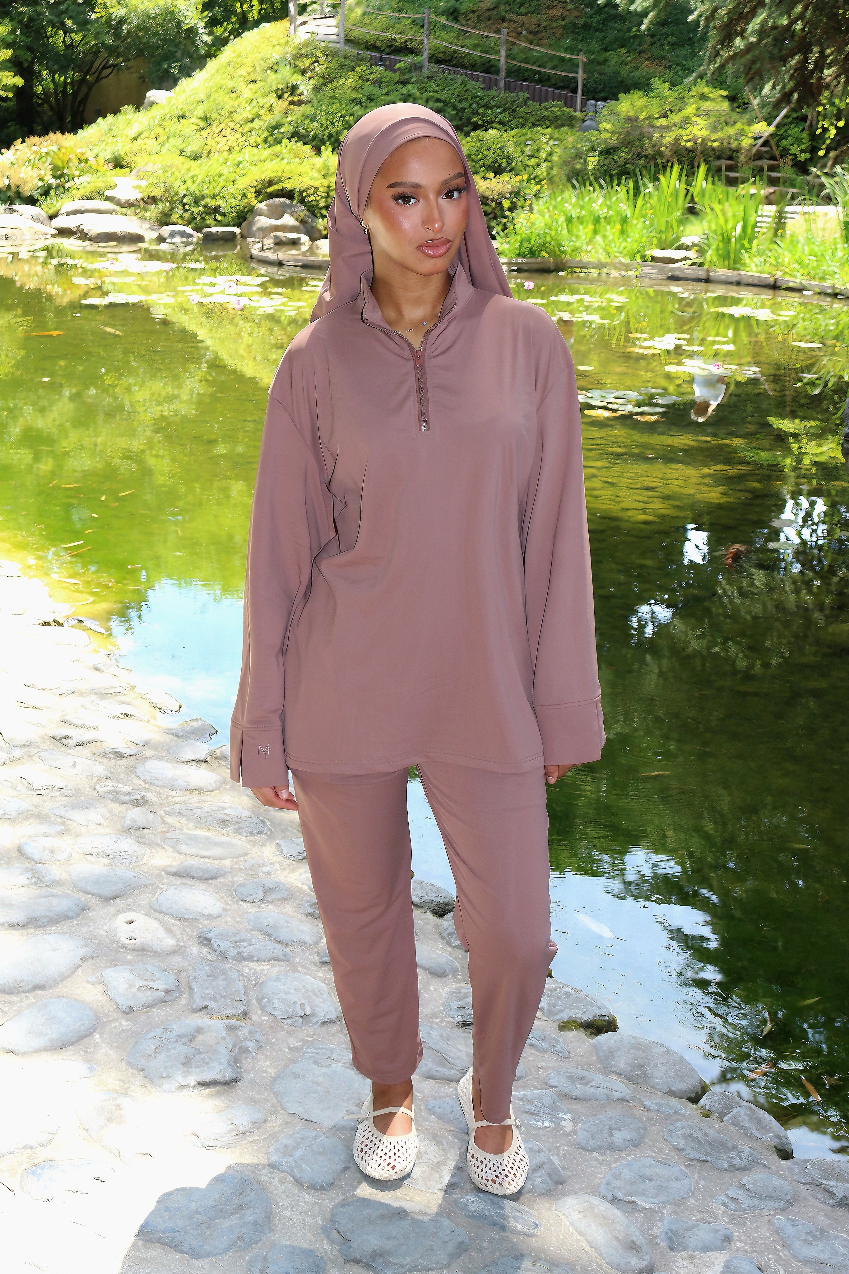 BURKINI 3 PIÈCES TAUPE (PRÉCOMMANDE SOUS 7 JOURS)