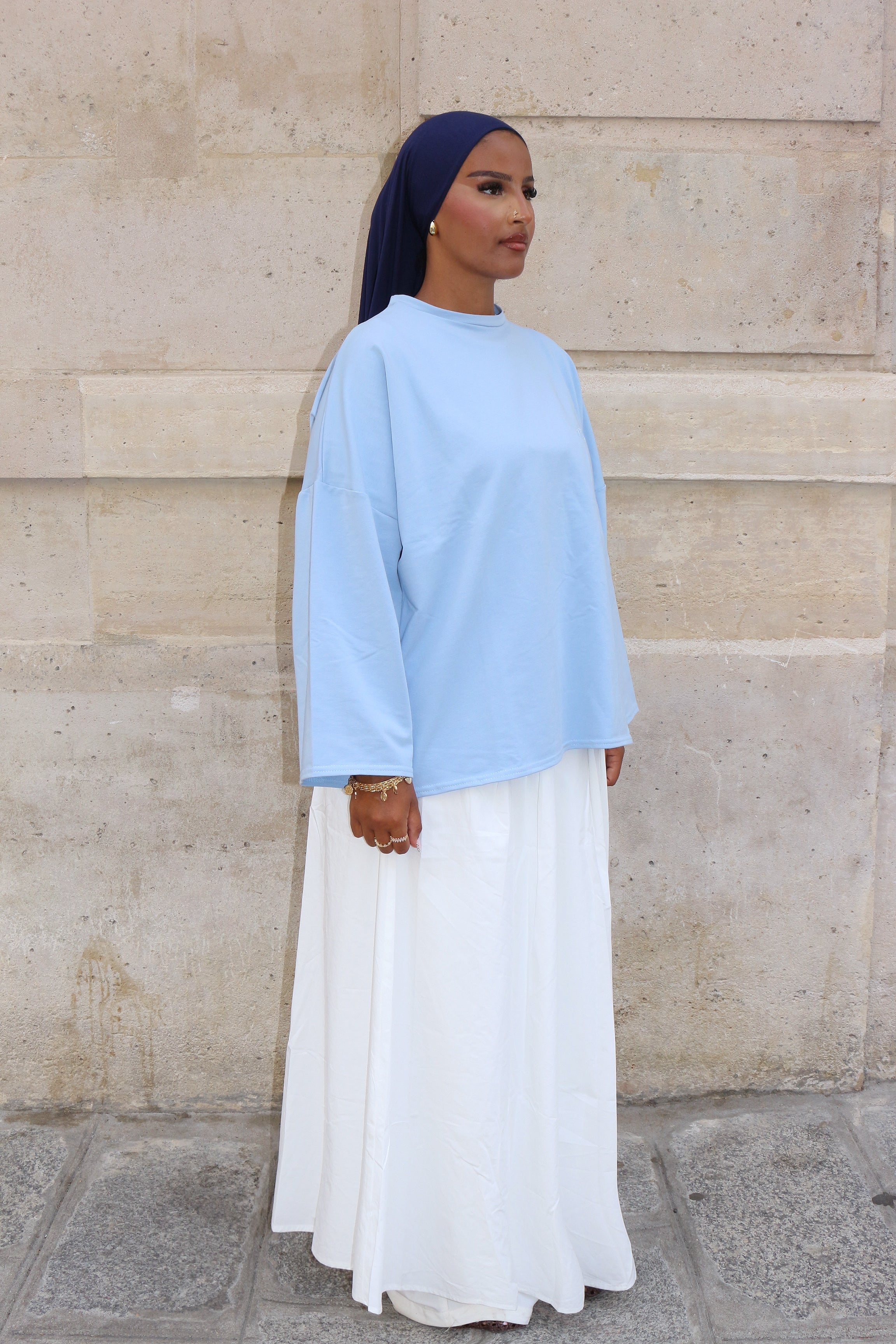 T-SHIRT SIGNATURE BLEU CIEL