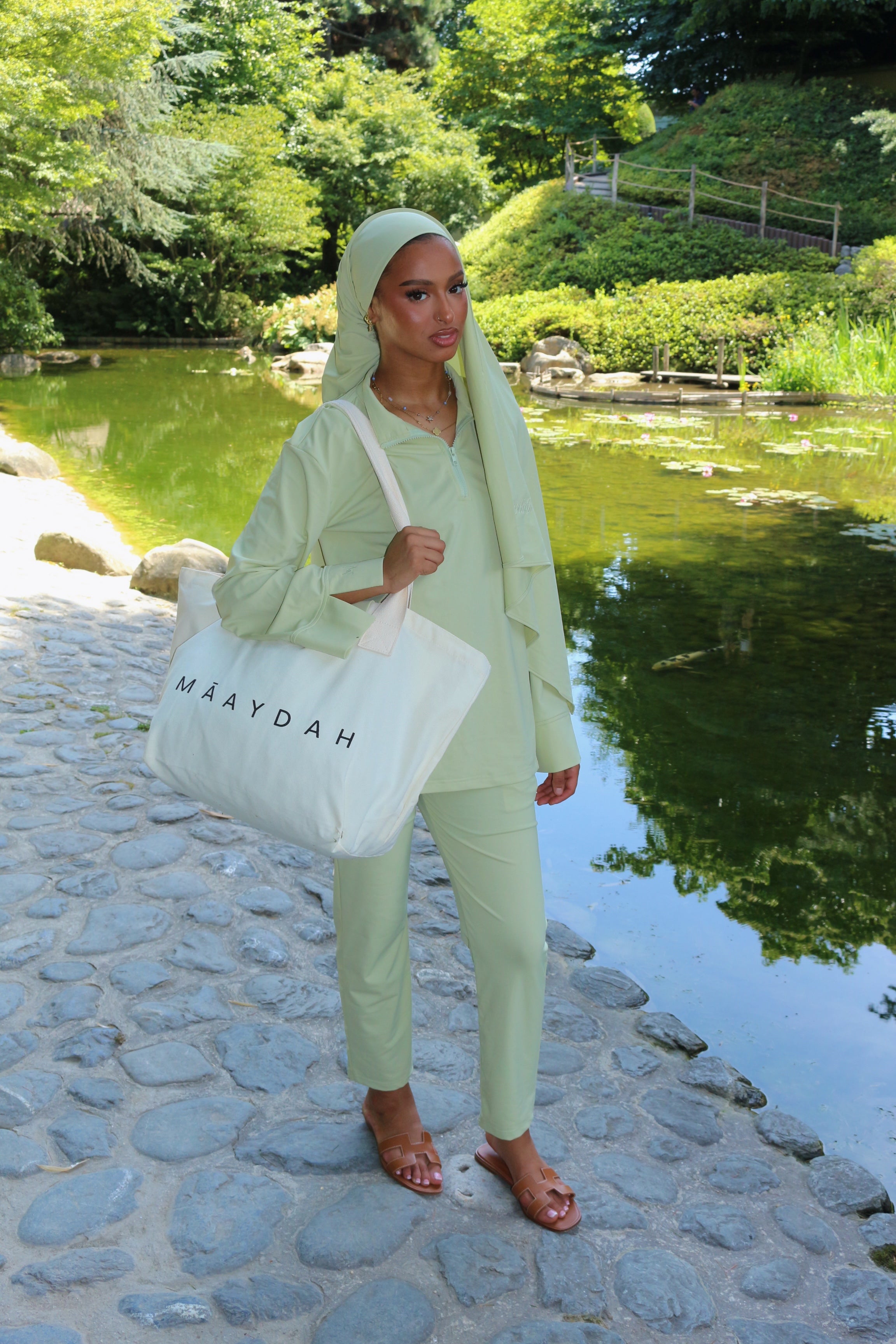 BURKINI 3 PIÈCES VERT D’EAU (PRÉCOMMANDE SOUS 7 JOURS)