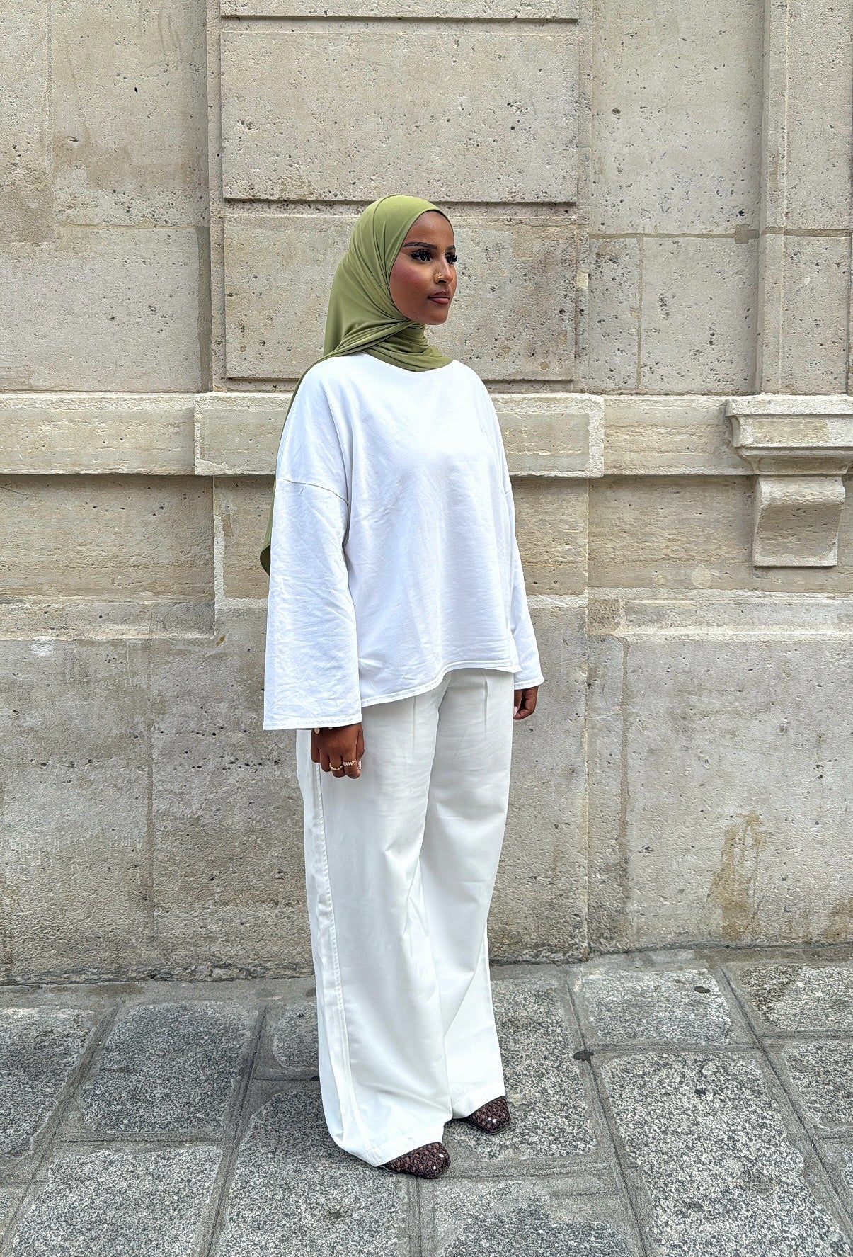 T-SHIRT SIGNATURE BLANC LOGO BLANC