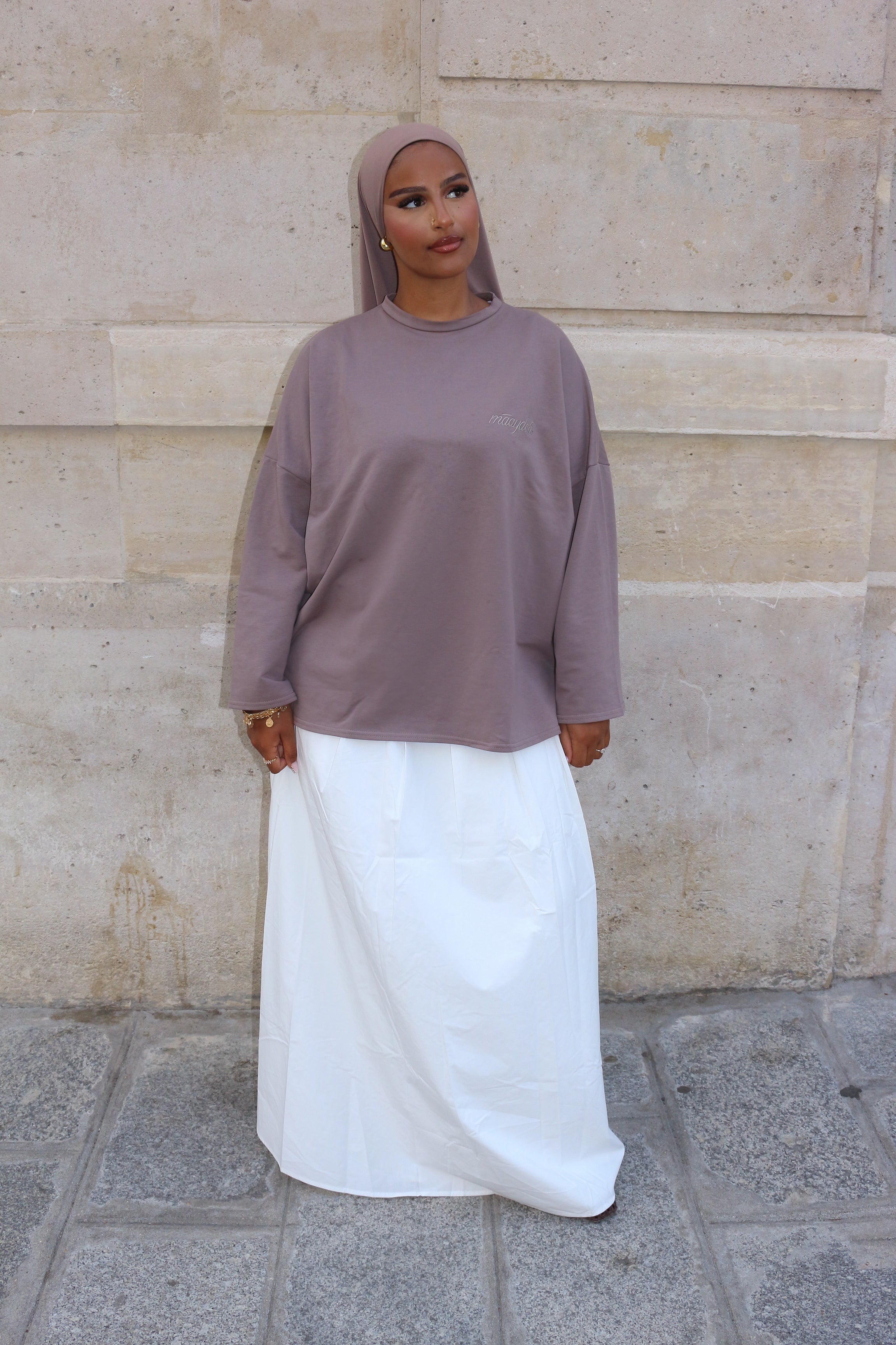T-SHIRT SIGNATURE TAUPE