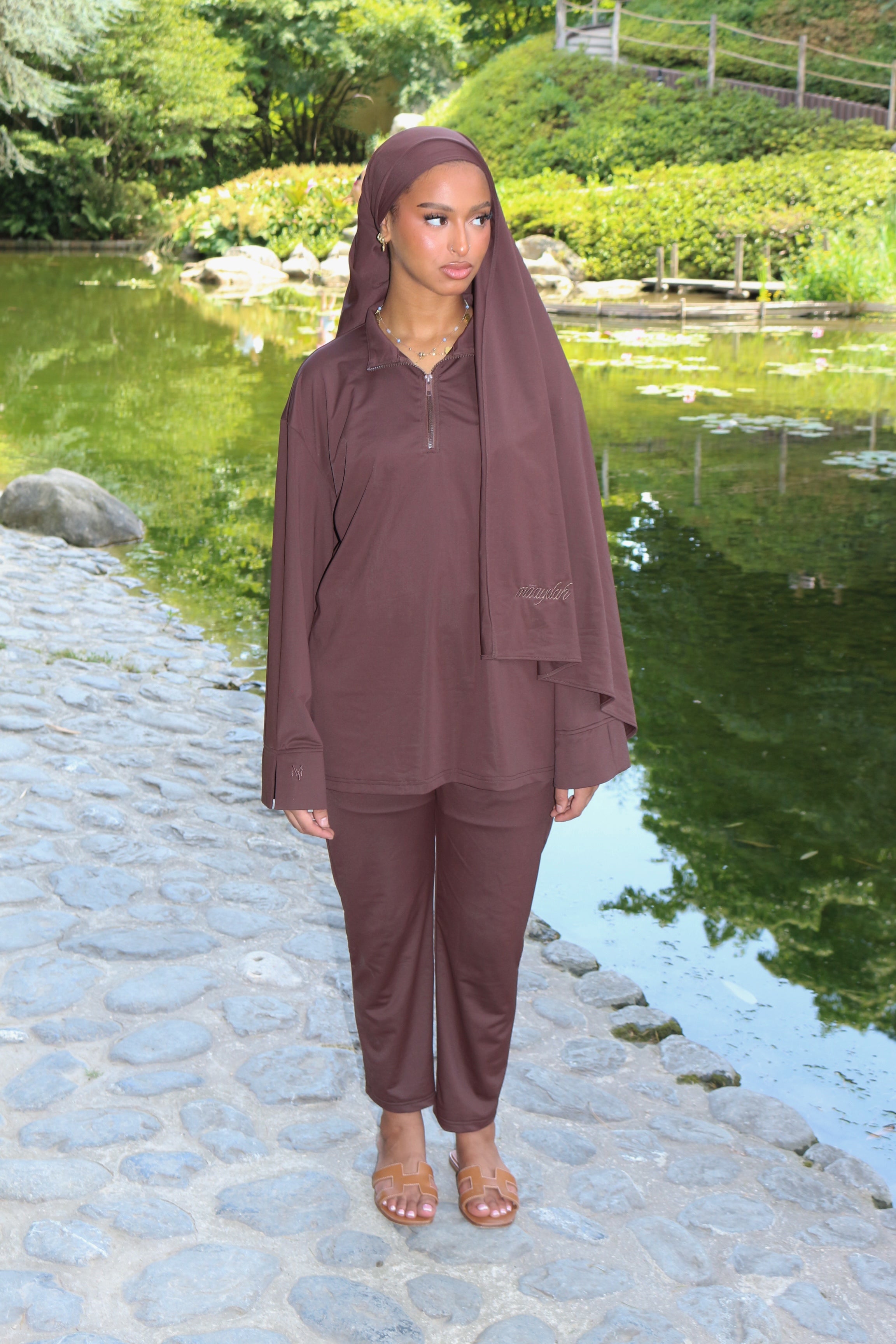 BURKINI 3 PIÈCES MARRON (PRÉCOMMANDE SOUS 7 JOURS)