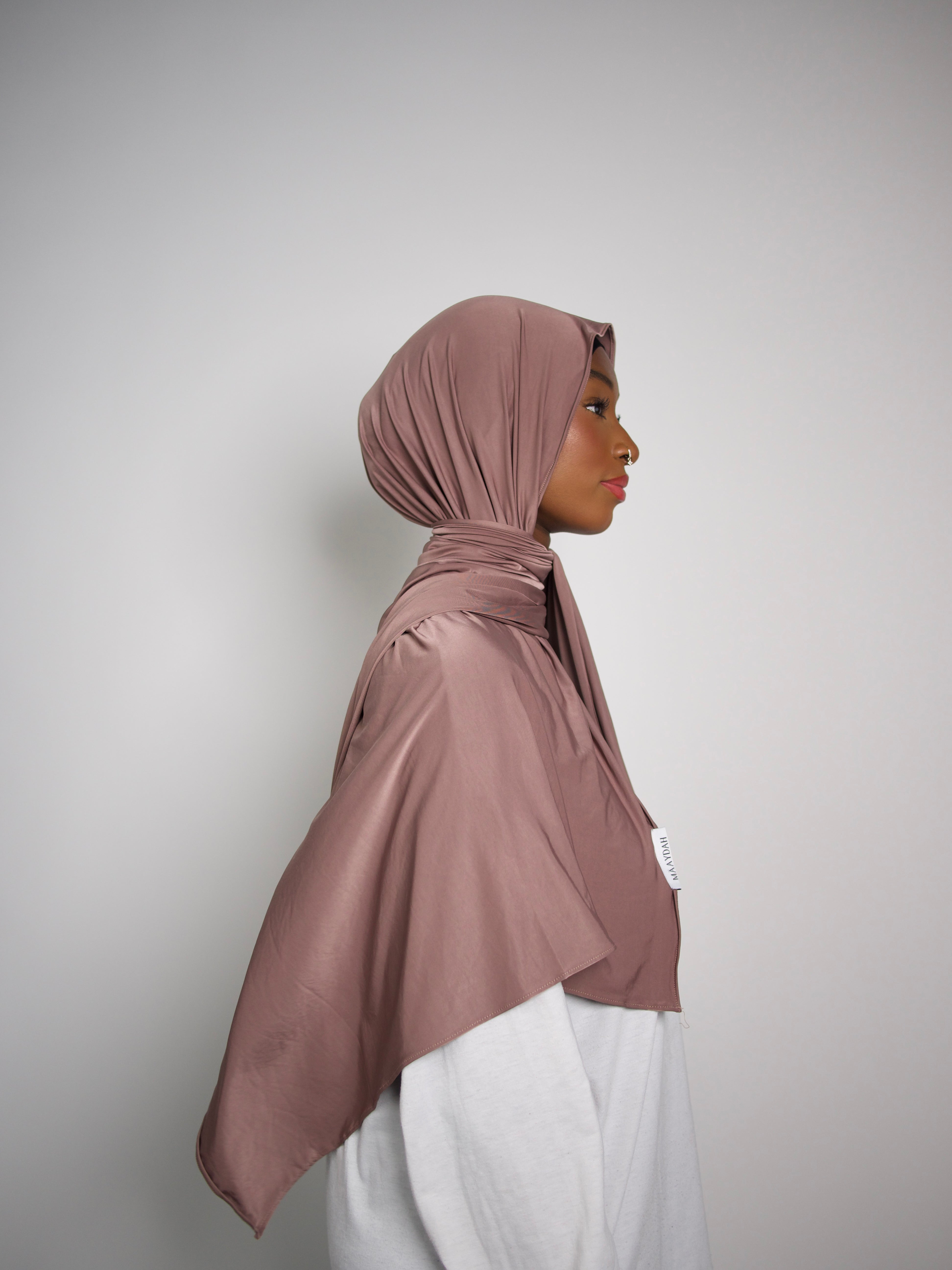 Liquid Jersey Taupe Violet