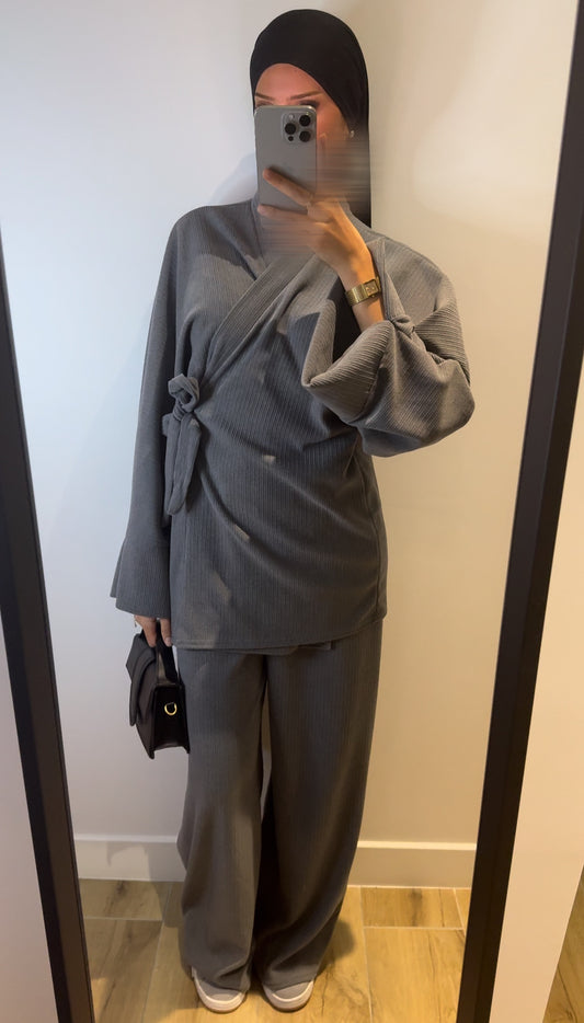 Ensemble Aya Laine Gris Foncé