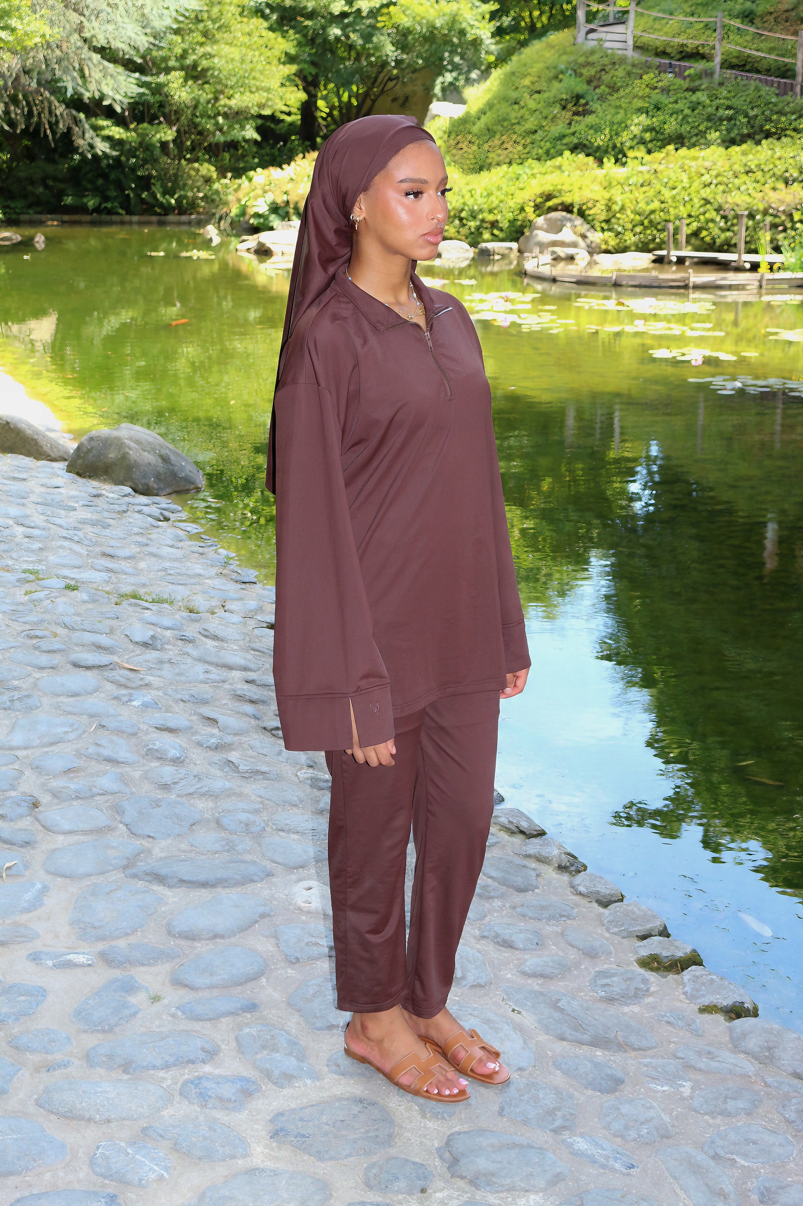 BURKINI 3 PIÈCES MARRON (PRÉCOMMANDE SOUS 7 JOURS)