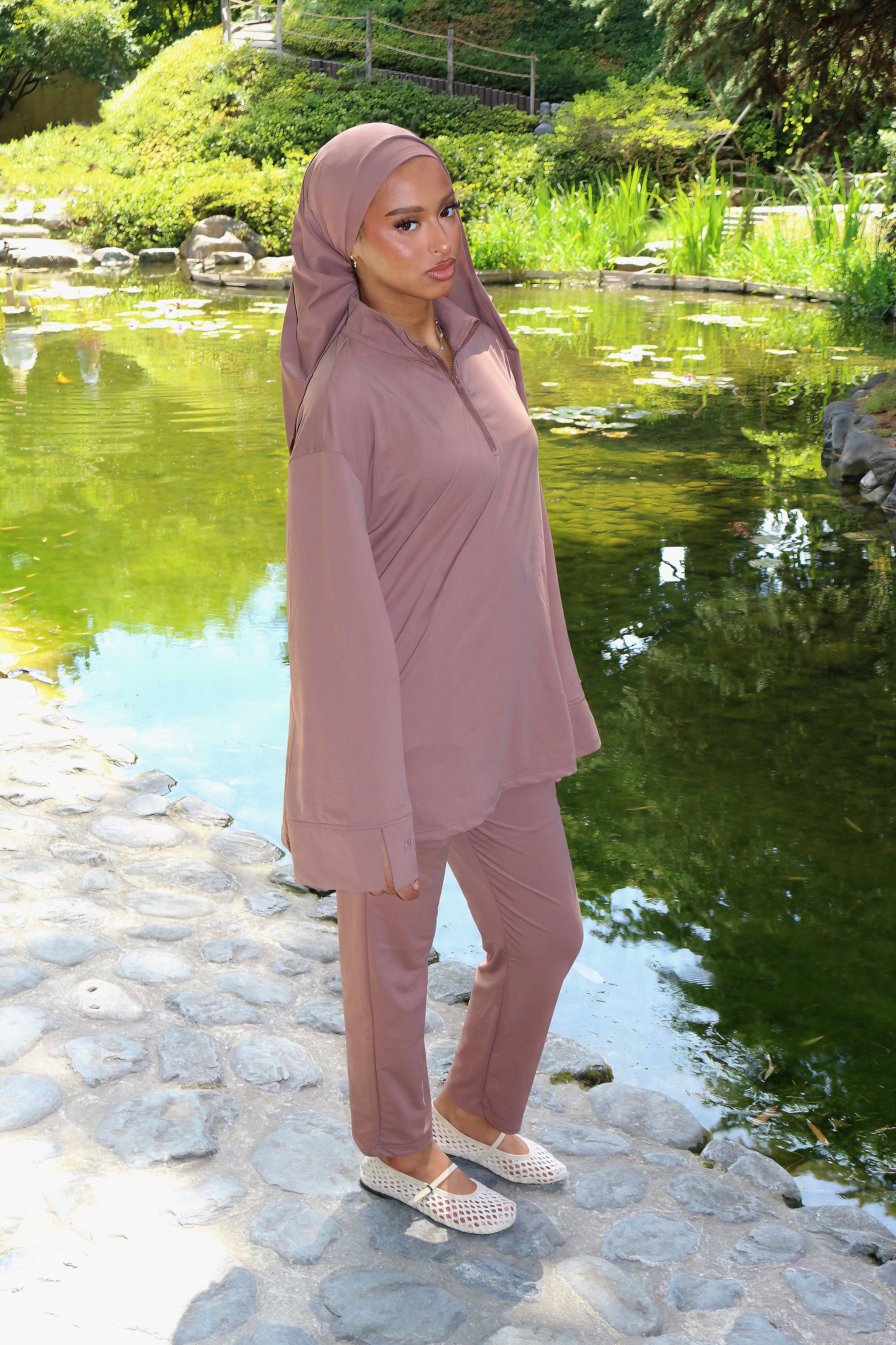 BURKINI 3 PIÈCES TAUPE (PRÉCOMMANDE SOUS 7 JOURS)