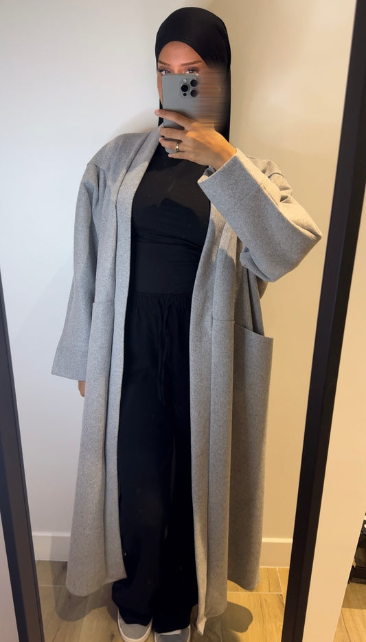 Manteau Long Gris