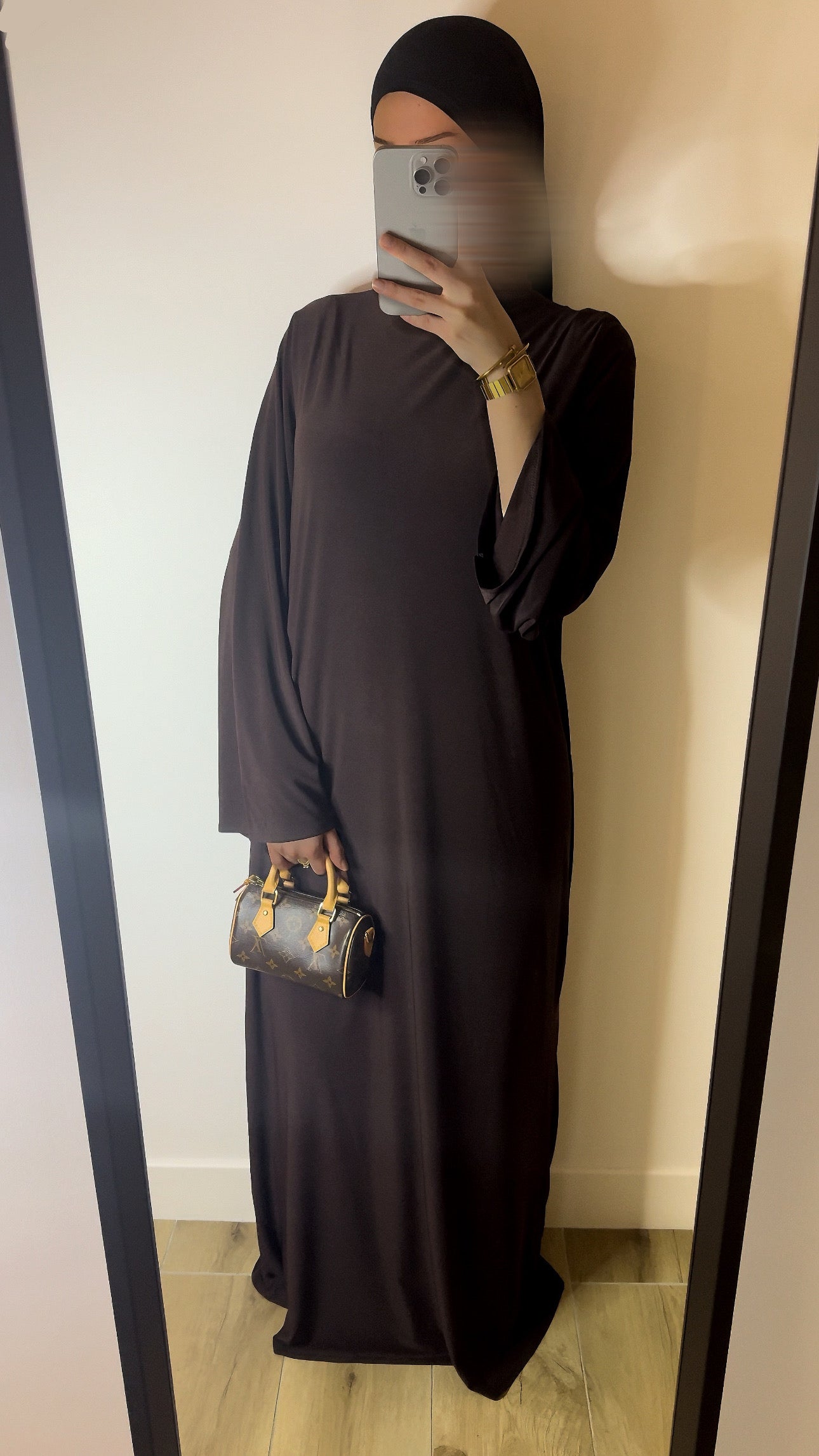 Abaya Jersey Marron
