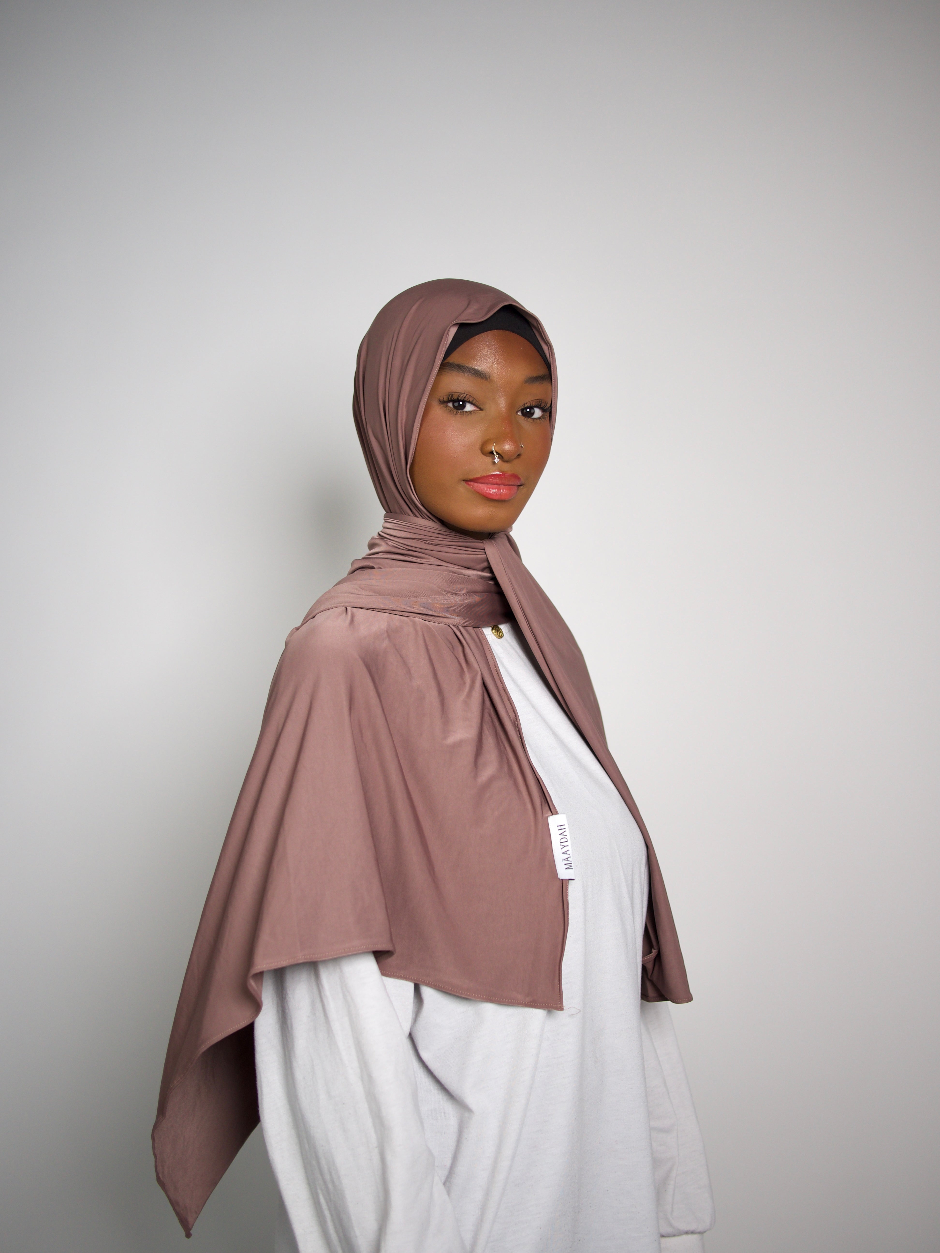 Liquid Jersey Taupe Violet
