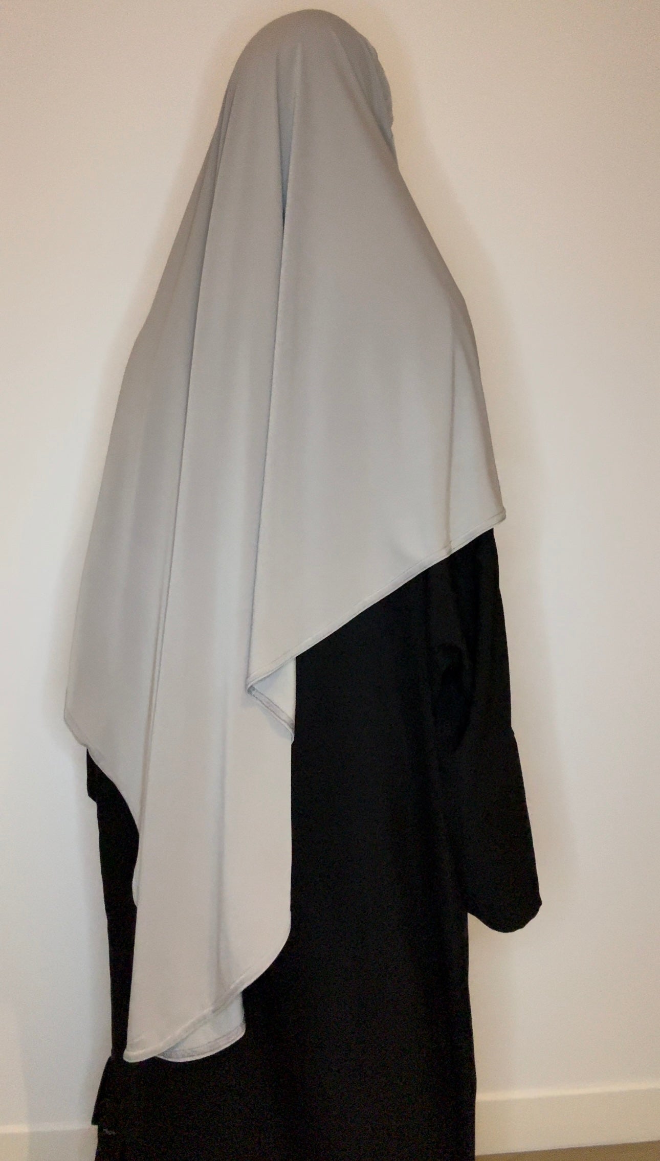 Khimar Maxi Long Jersey Premium Taupe Clair
