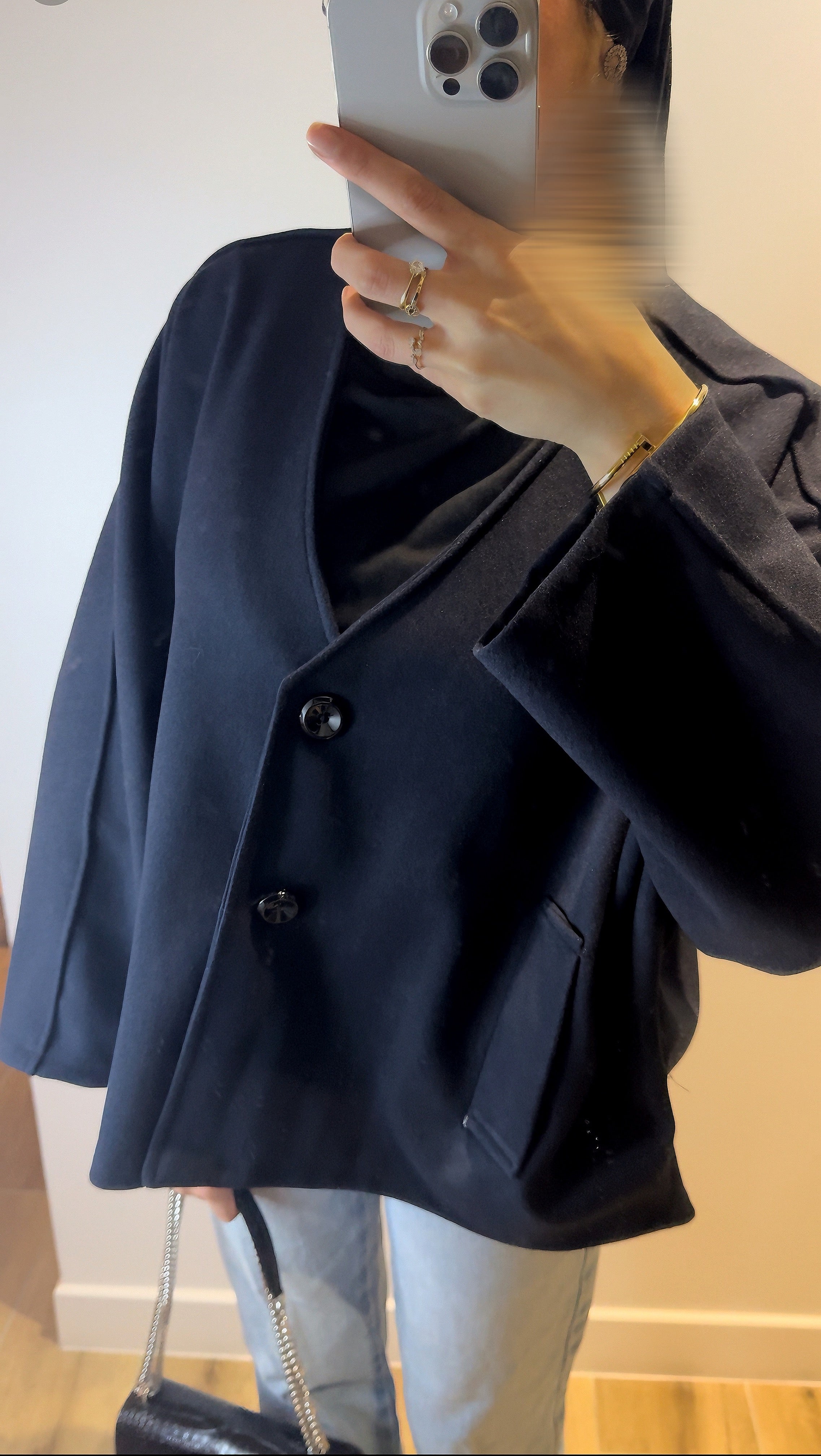 VESTE INSPI ZARA BLEU MARINE