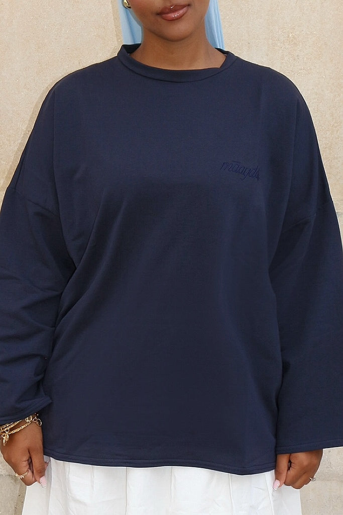 T-SHIRT SIGNATURE BLEU MARINE