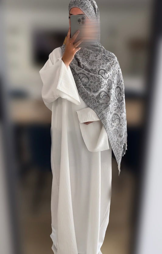 Pashmina Gris-Blanc