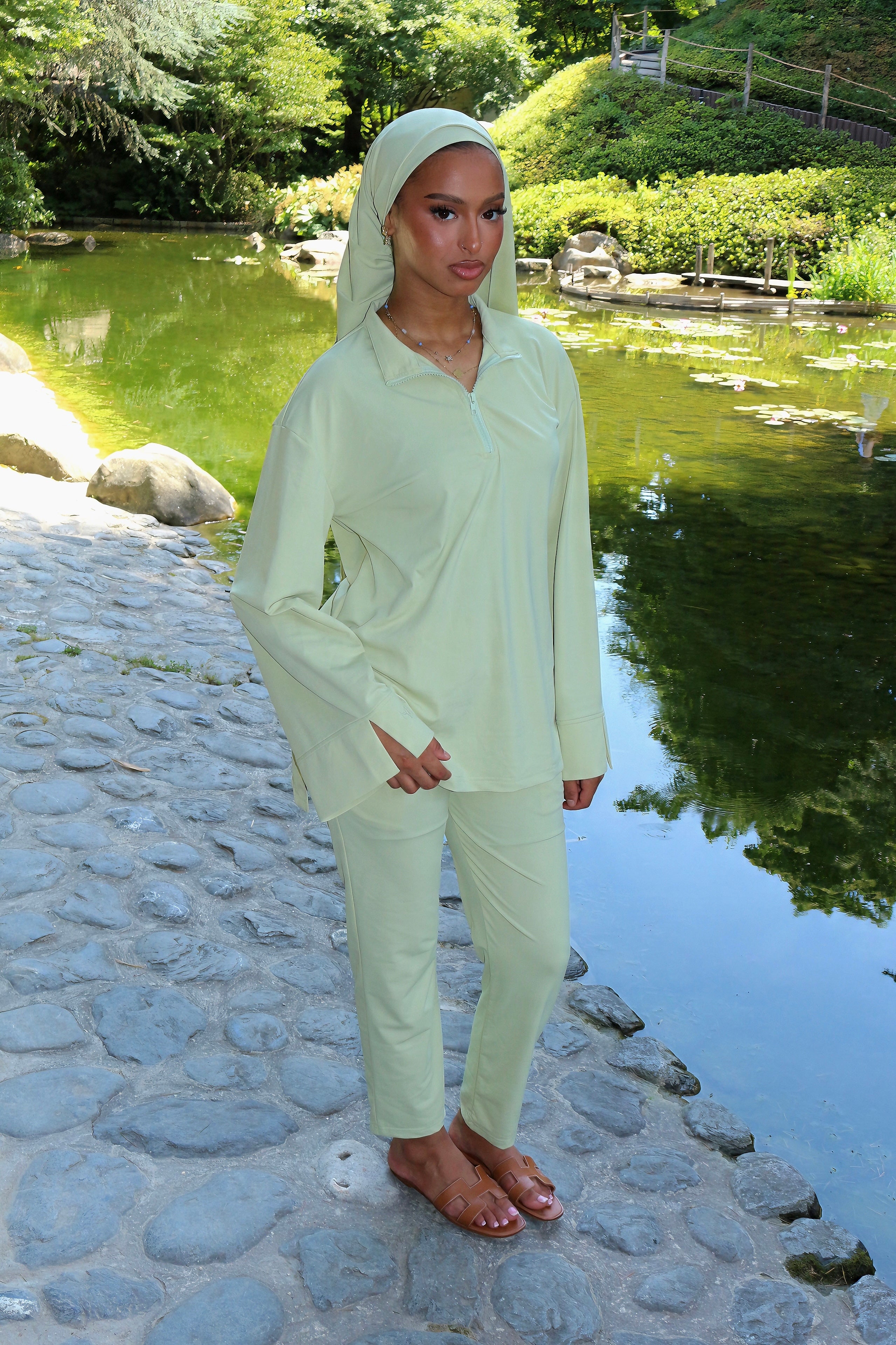 BURKINI 3 PIÈCES VERT D’EAU (PRÉCOMMANDE SOUS 7 JOURS)