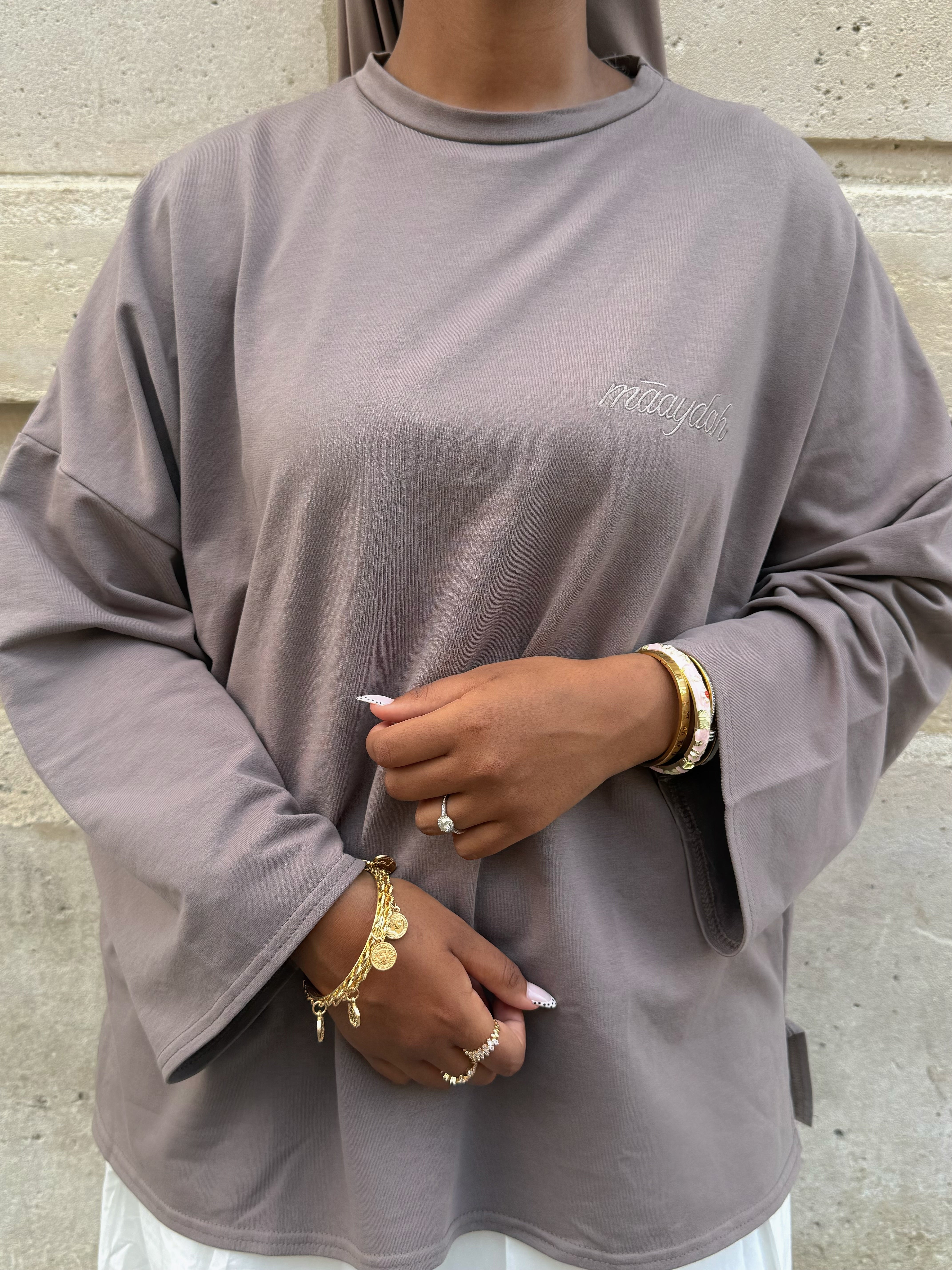 T-SHIRT SIGNATURE TAUPE