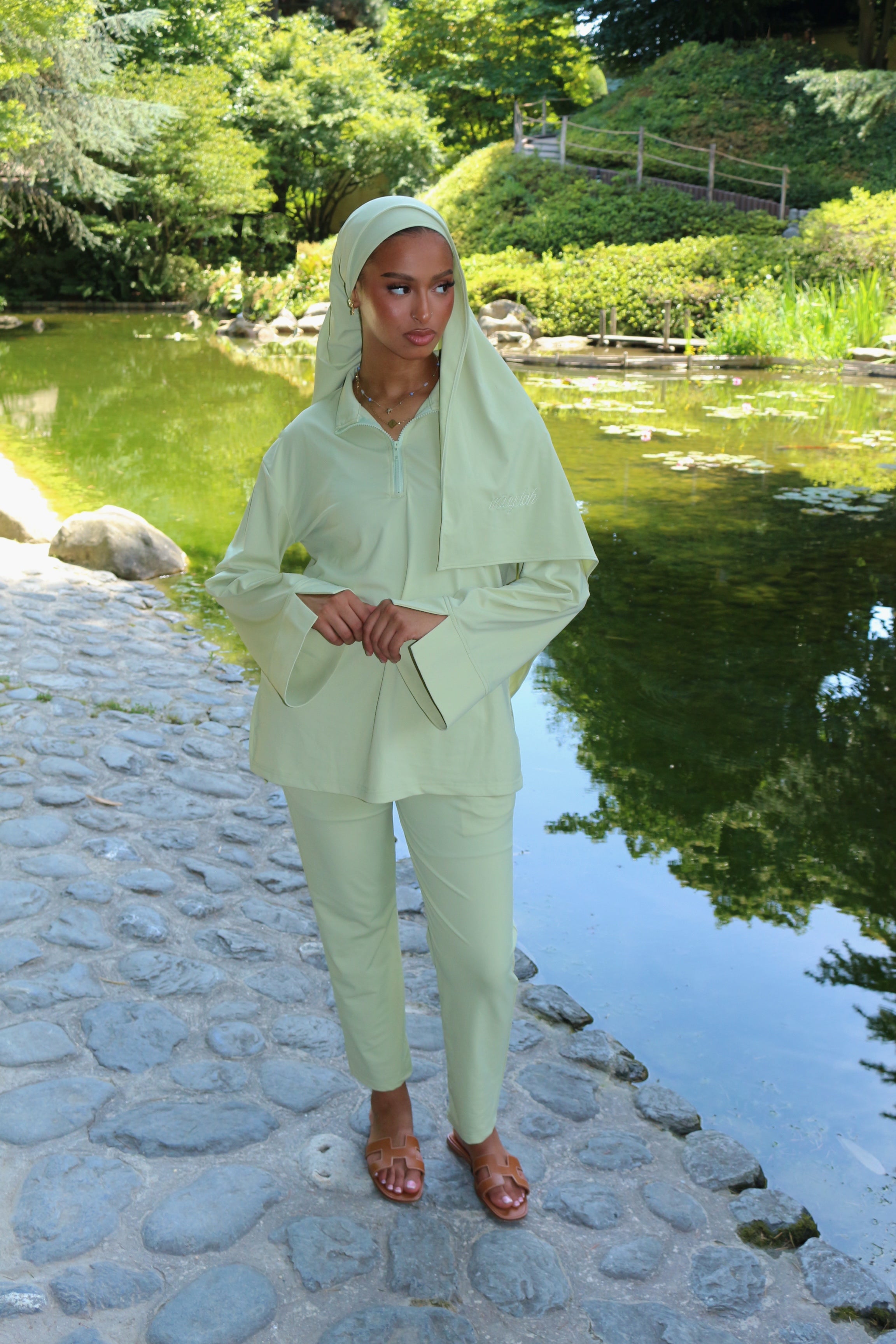 BURKINI 3 PIÈCES VERT D’EAU (PRÉCOMMANDE SOUS 7 JOURS)