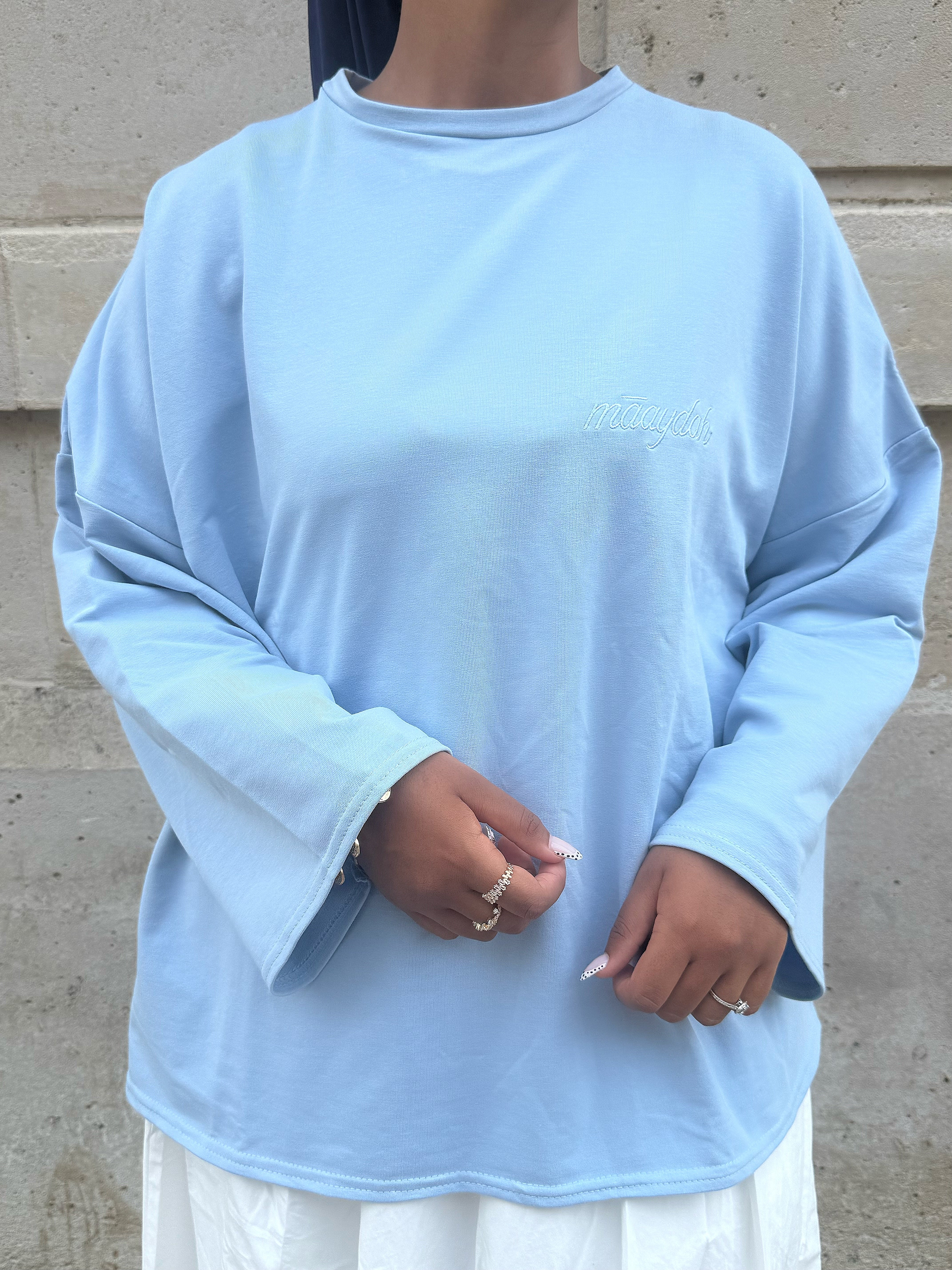 T-SHIRT SIGNATURE BLEU CIEL