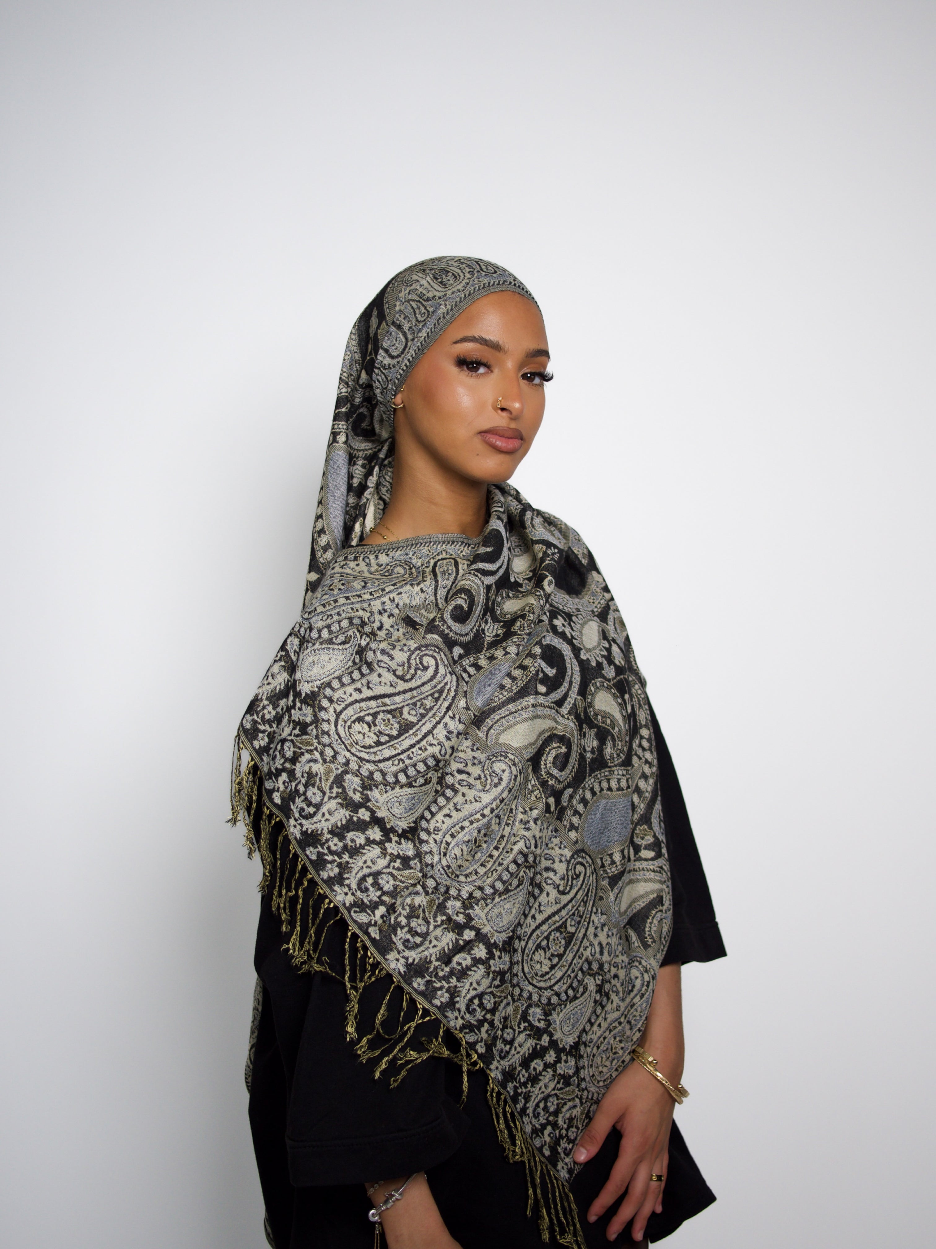 Pashmina Noir Kaki