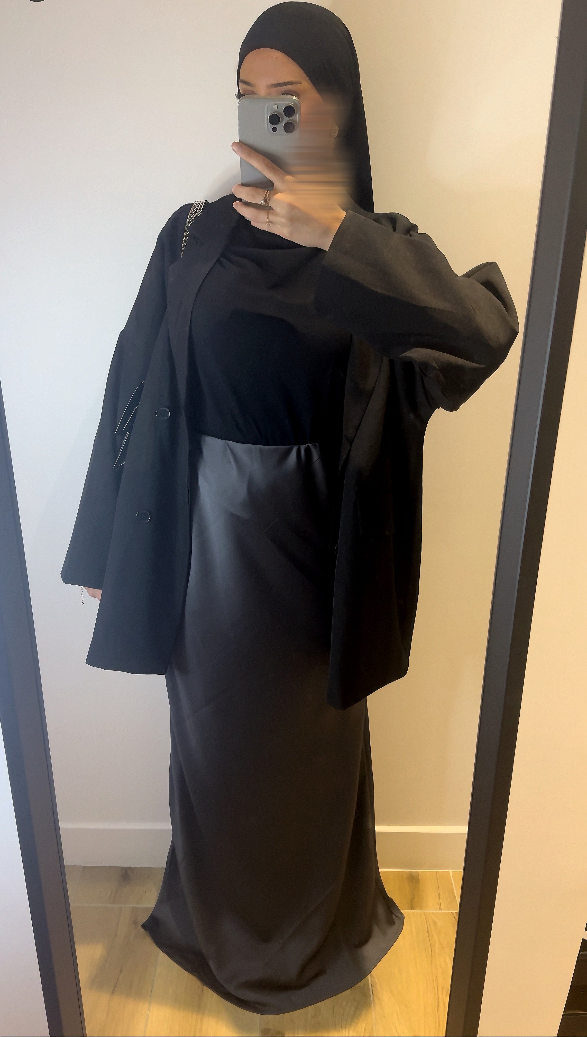 Jupe Satin Grise