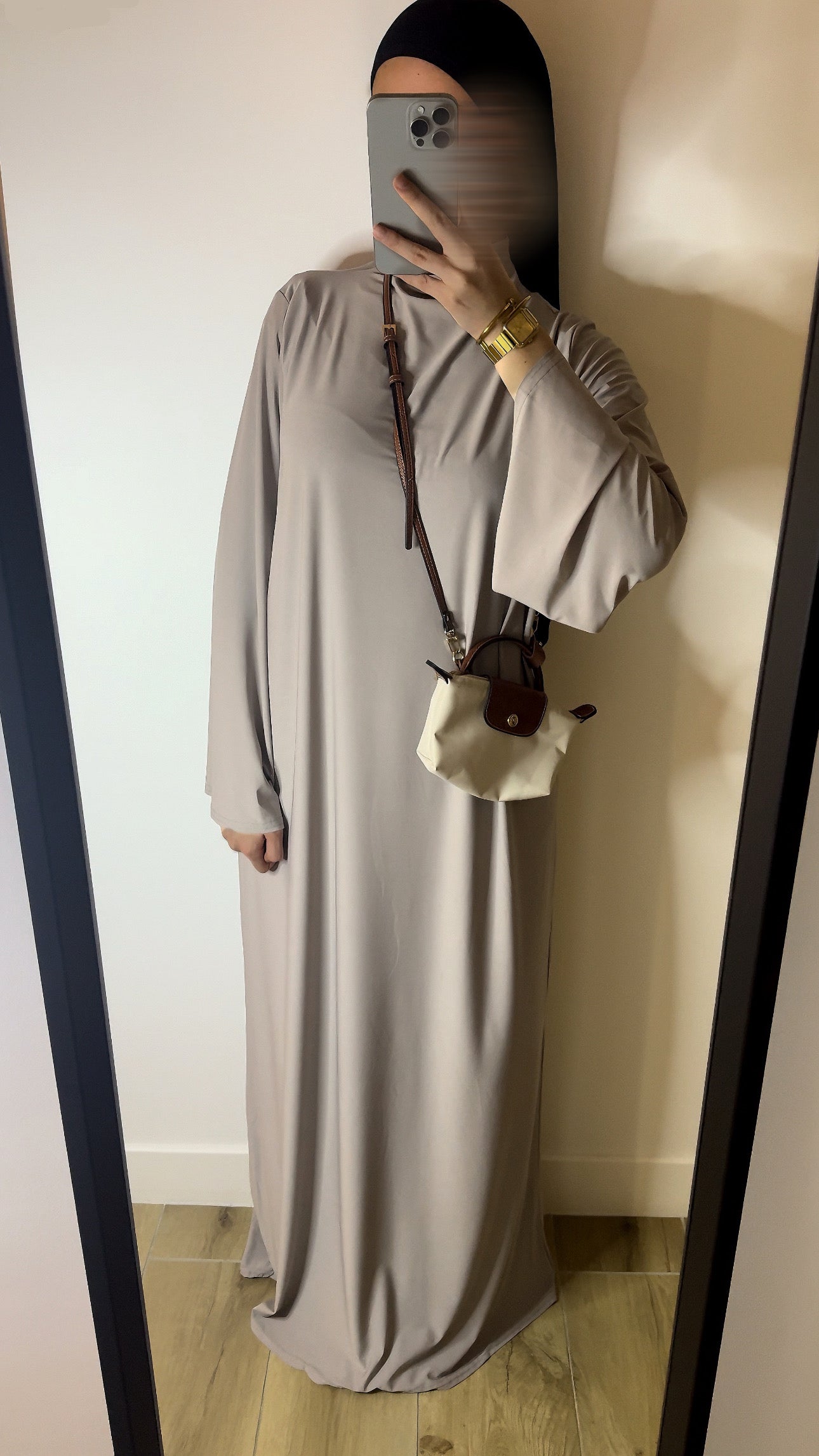 Abaya Jersey Grise