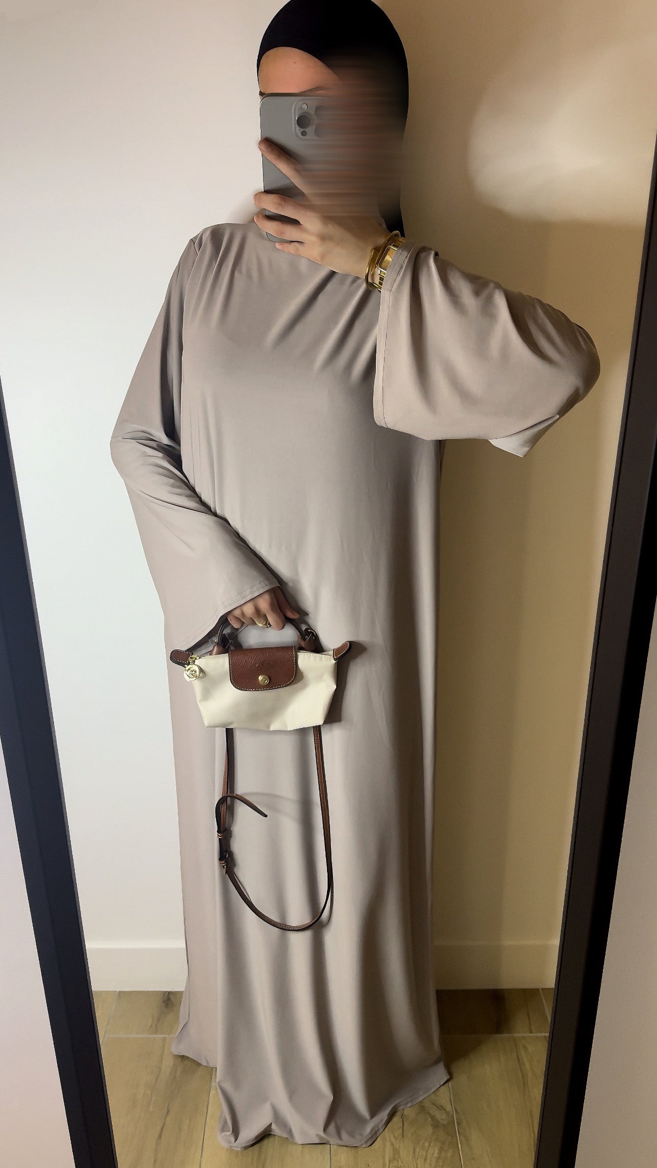 Abaya Jersey Grise
